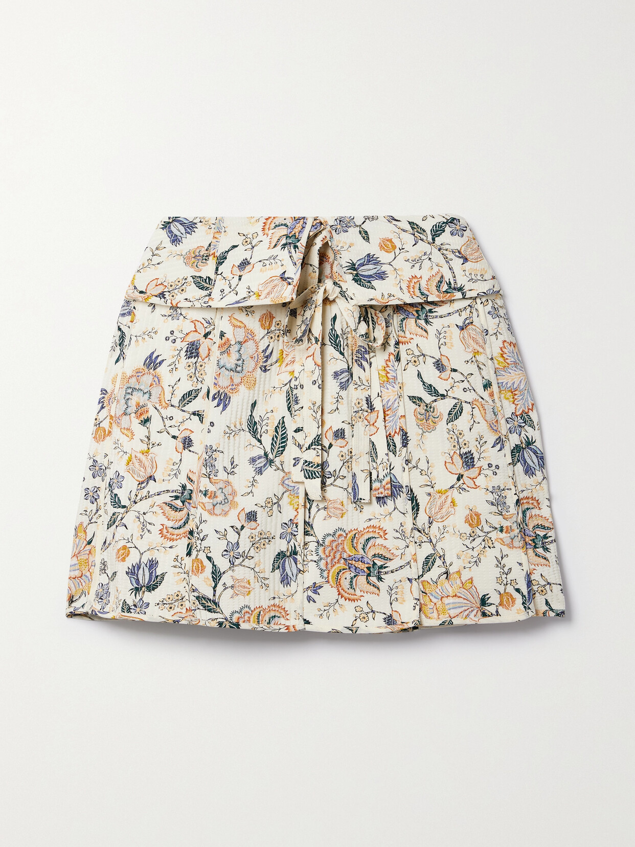 Ulla Johnson - Dimi Quilted Floral-print Silk Mini Wrap Skirt - Multi