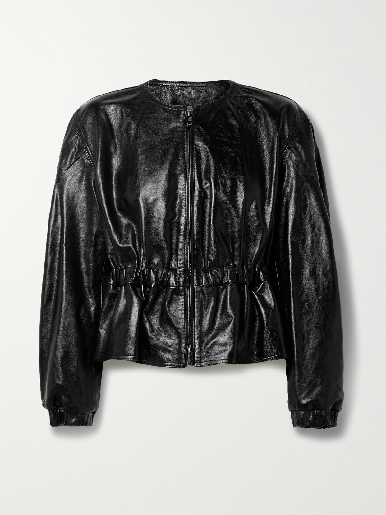 Ulla Johnson - Briar Cropped Glossed-leather Jacket - Black