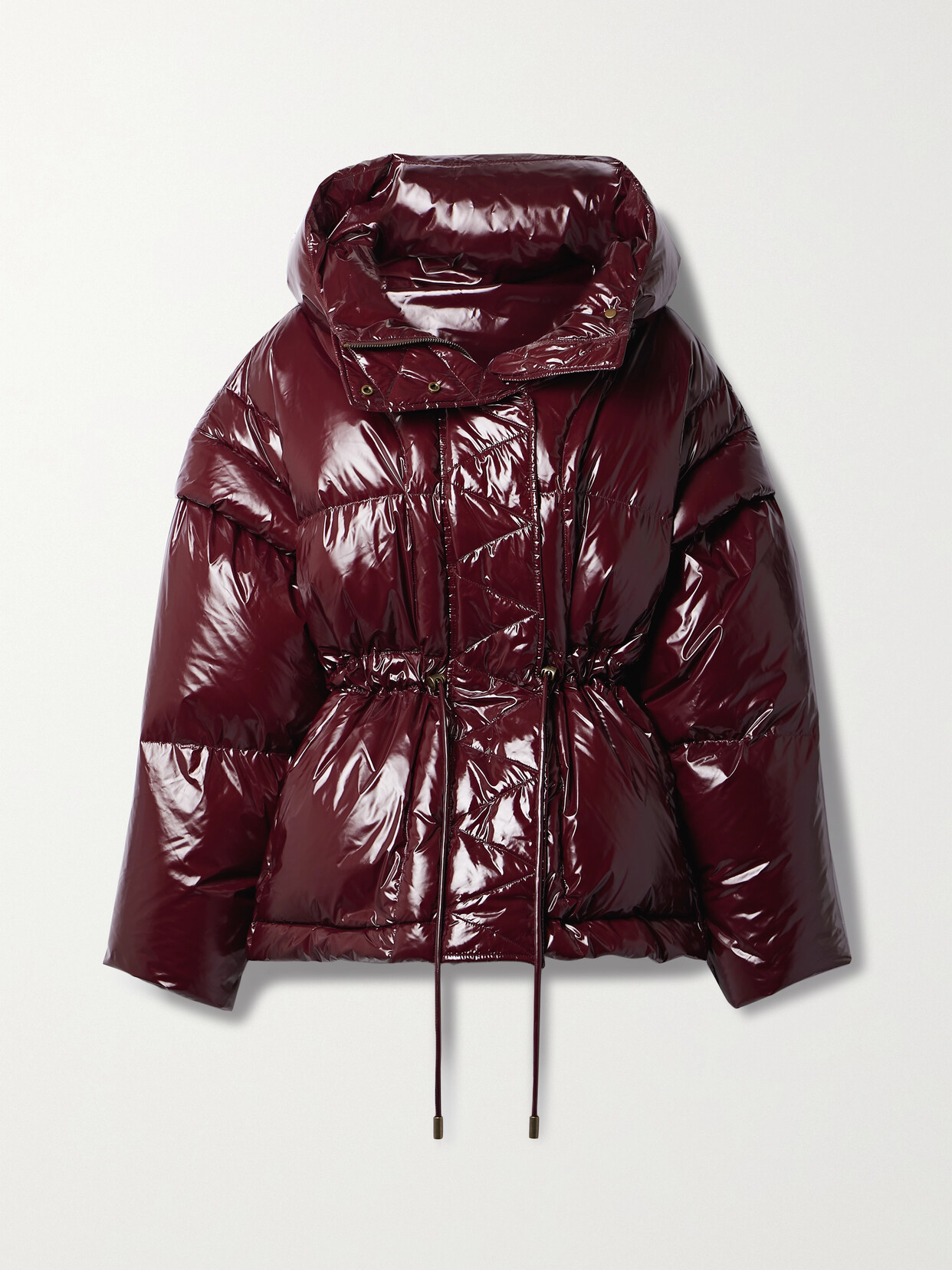 ULLA JOHNSON RHODES CONVERTIBLE HOODED QUILTED GLOSSED-SHELL DOWN COAT