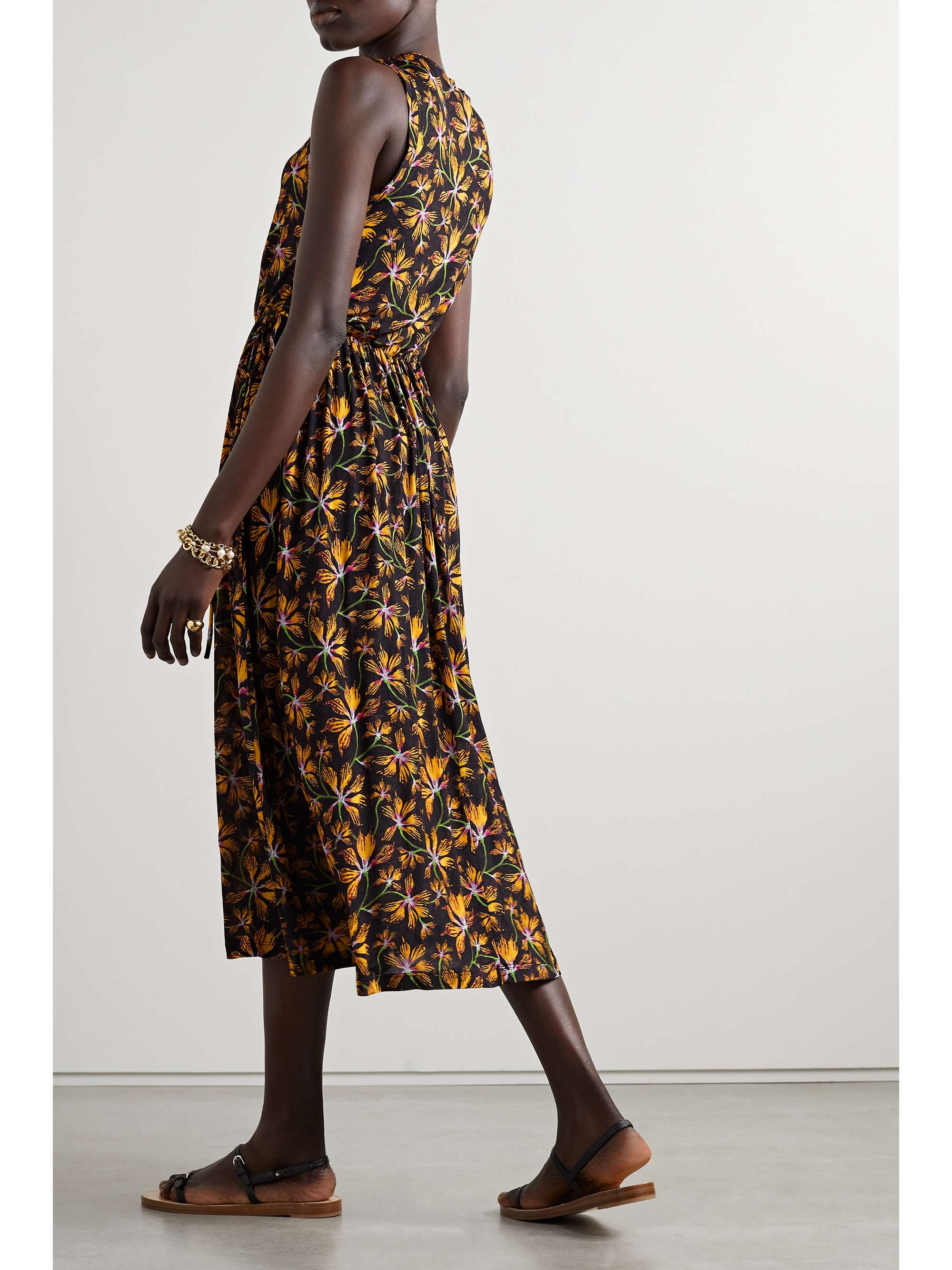 ULLA JOHNSON Clea floral-print stretch-jersey midi dress | NET-A-PORTER