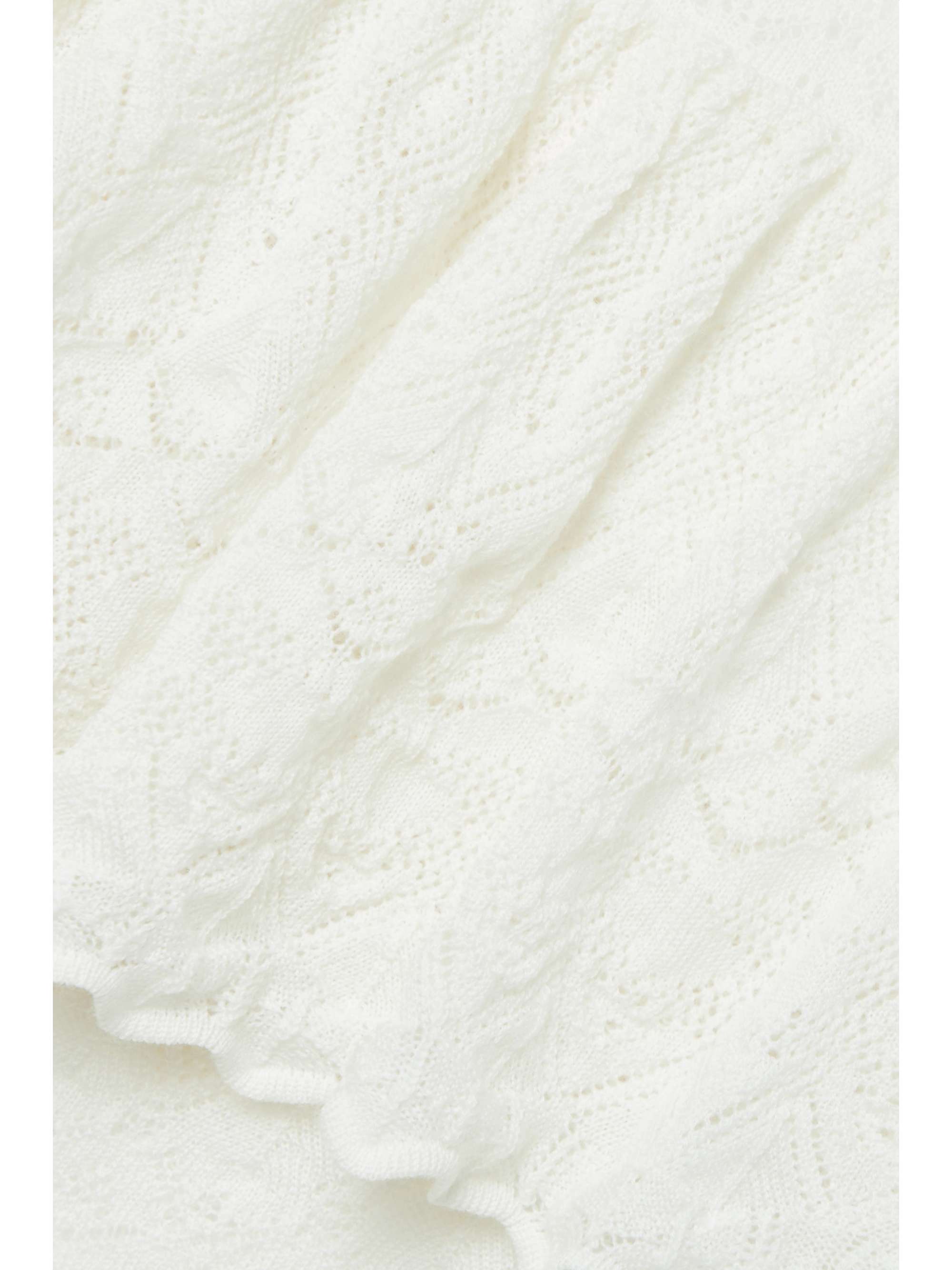 ULLA JOHNSON Augustina ruffled pointelleknit wool sweater NETAPORTER