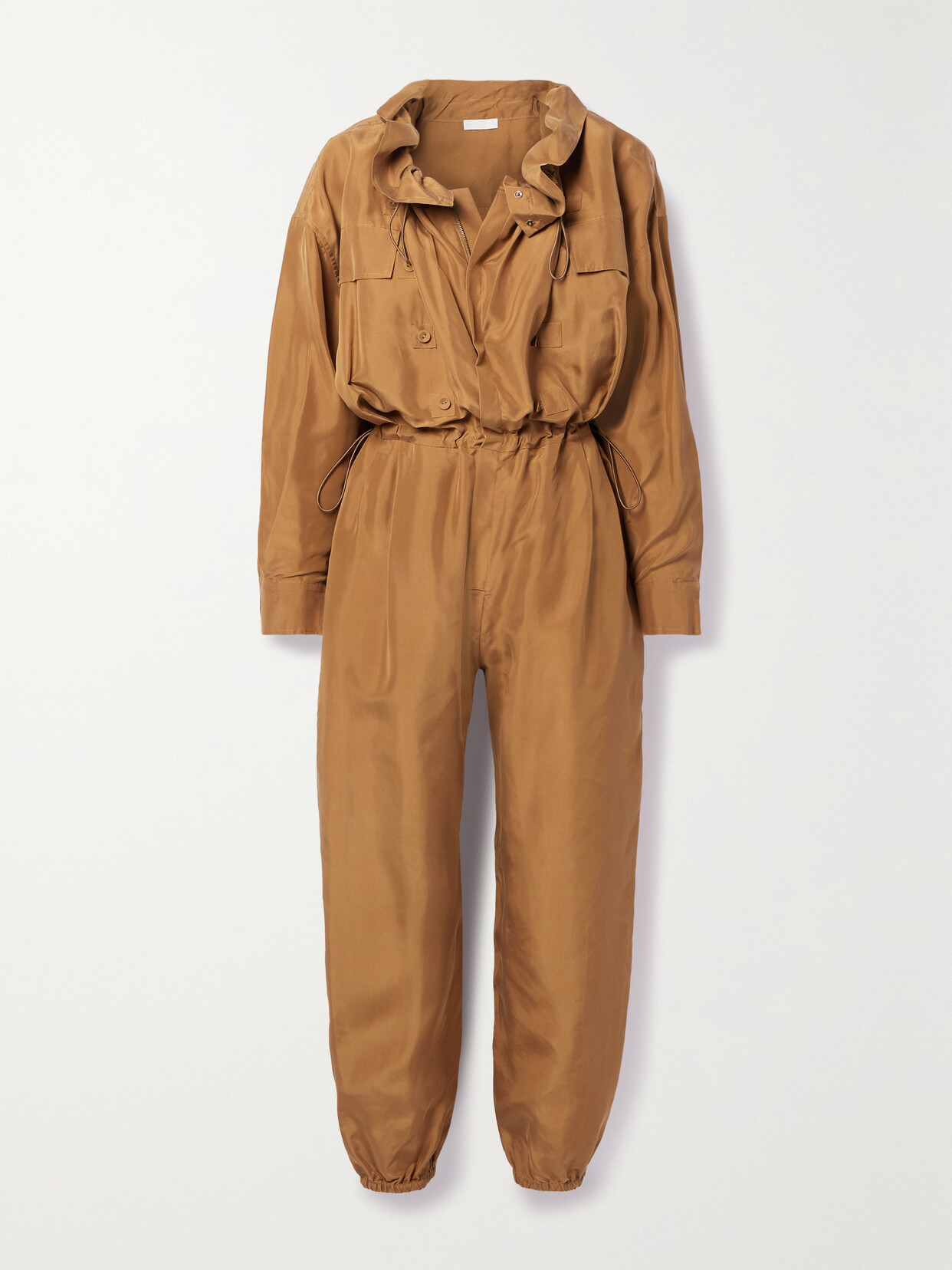 Ulla Johnson - Aida Silk-taffeta Jumpsuit - Brown