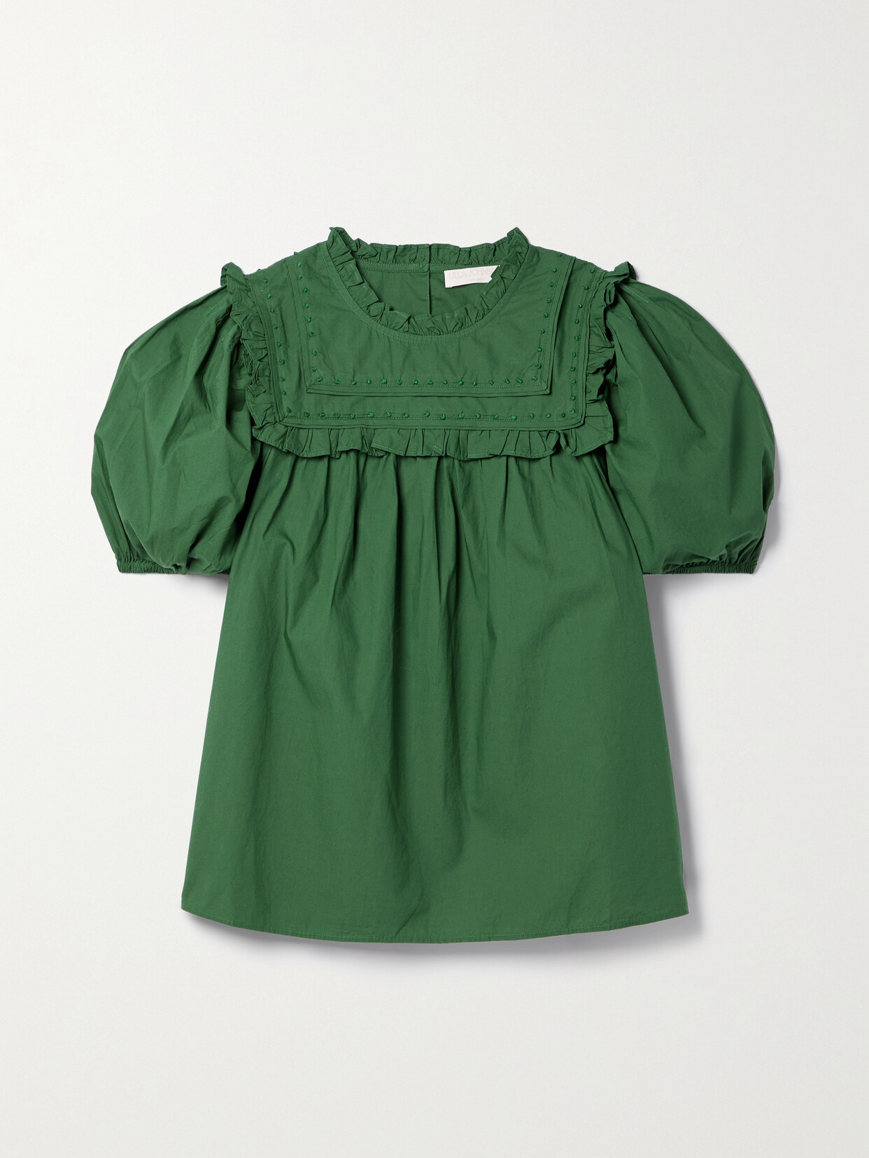 Ulla Johnson - Adeline Ruffled Cotton-poplin Blouse - Green