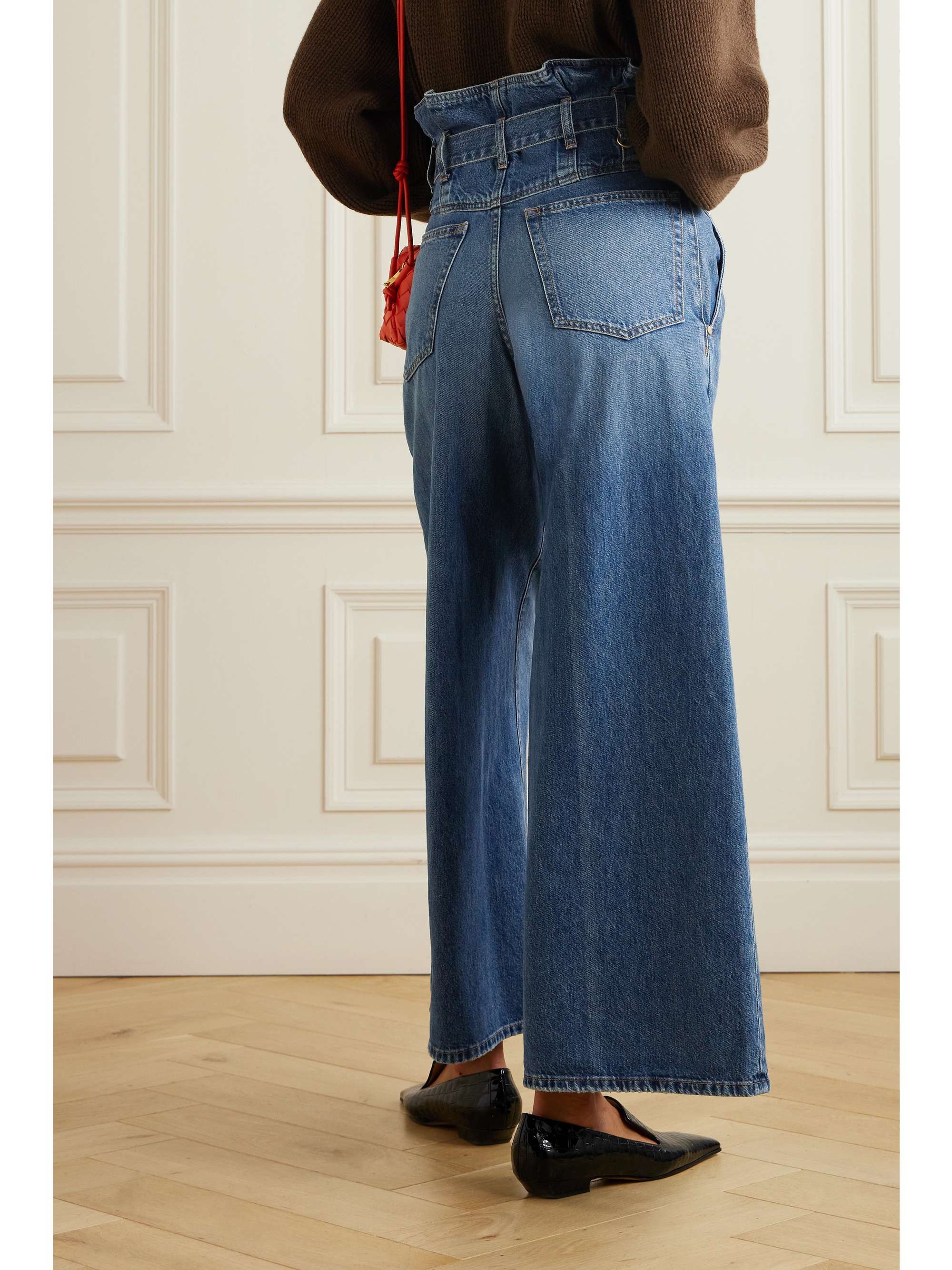 ULLA JOHNSON The Sylvan belted high-rise wide-leg jeans | NET-A-PORTER