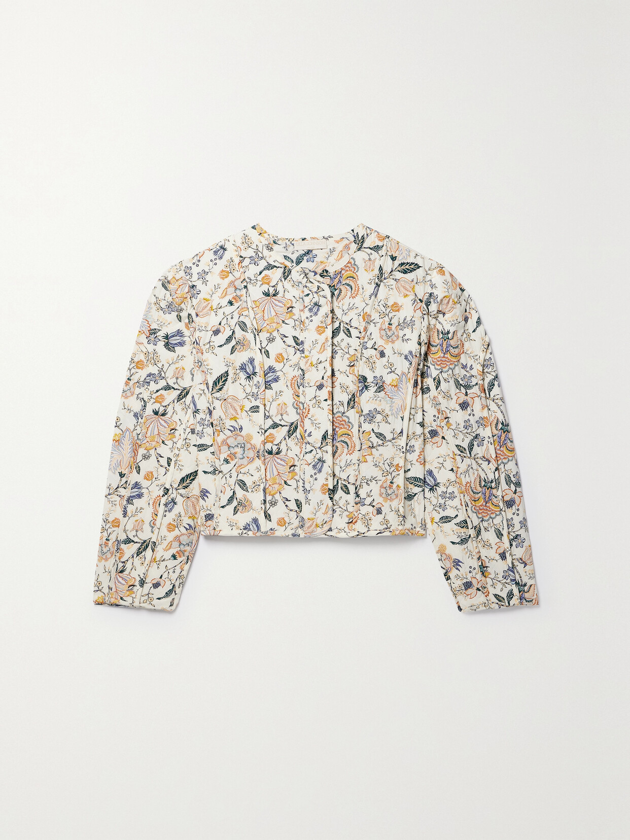 Ulla Johnson - Anika Quilted Floral-print Silk Jacket - Cream