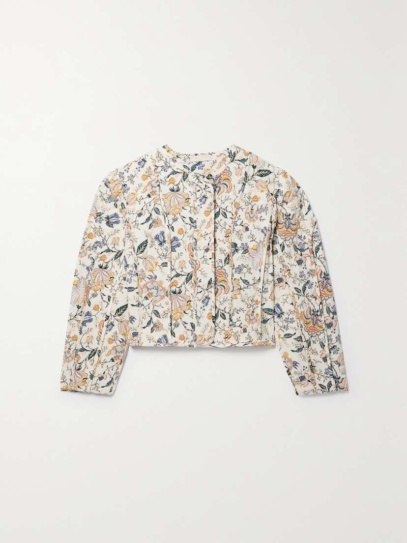 Ulla Johnson Anika Quilted Floral-print Silk Jacket