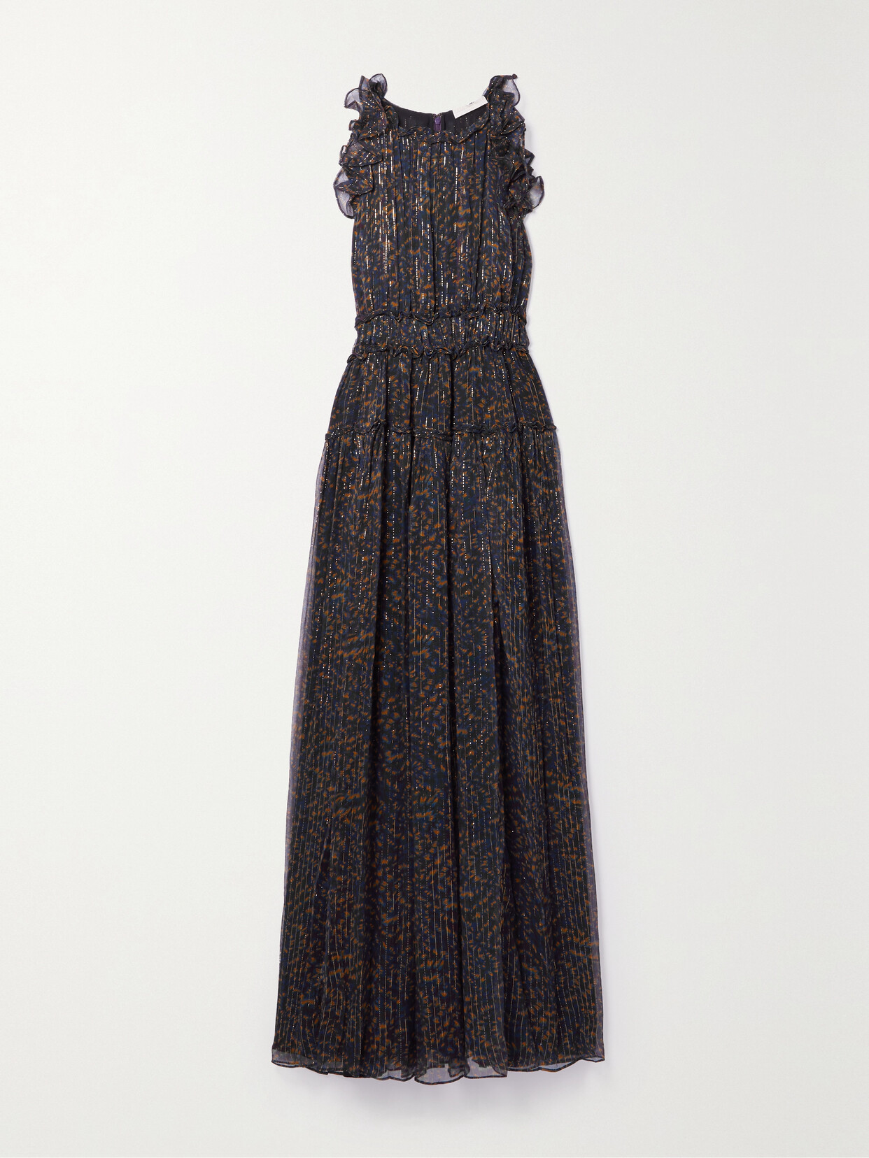 Ulla Johnson - Lirra Printed Silk-blend Crepon Gown - Black