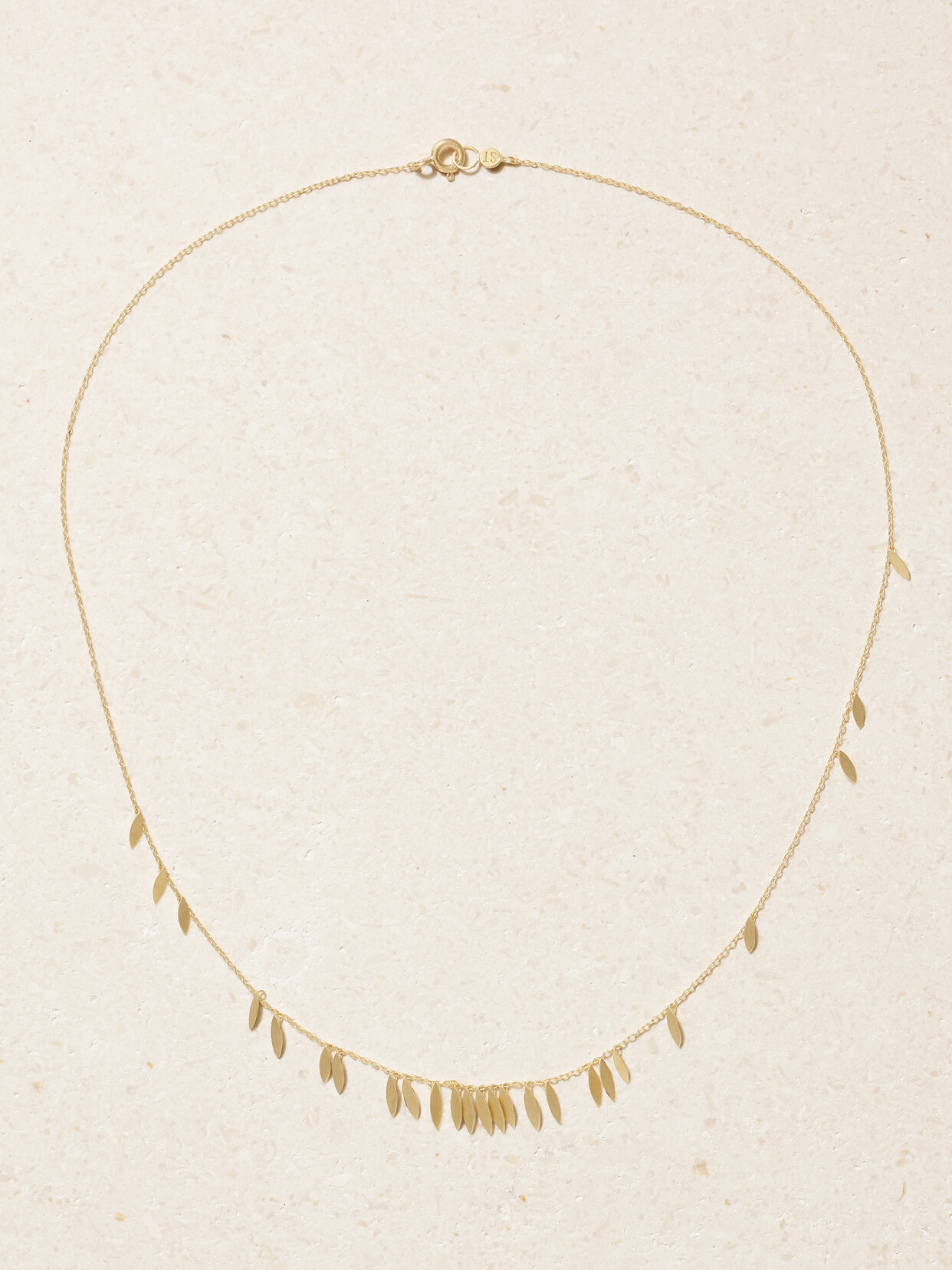 Sia Taylor Scattered Leaf 18-karat Gold Necklace