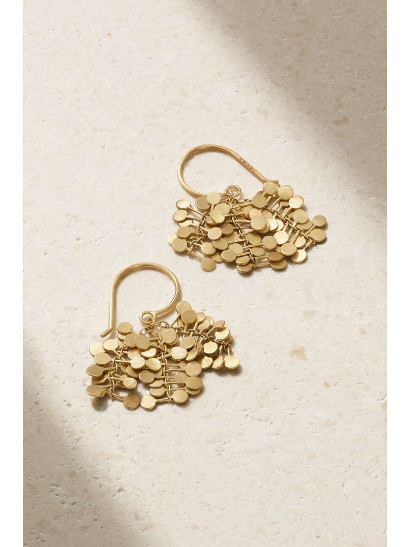Sia Taylor Dots Cluster 18-karat Gold Earrings
