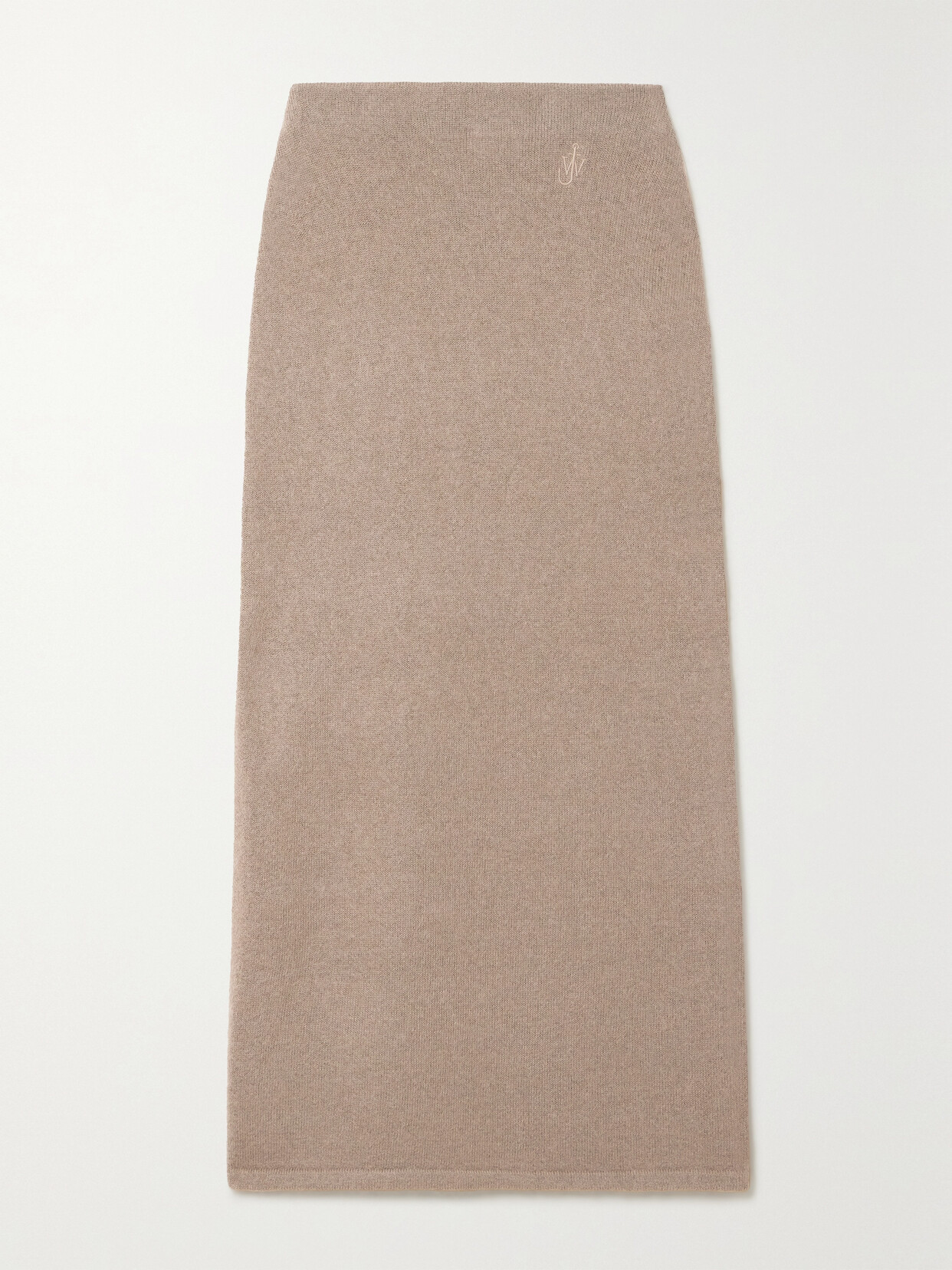 JW Anderson - Embroidered Mohair-blend Midi Skirt - Neutrals