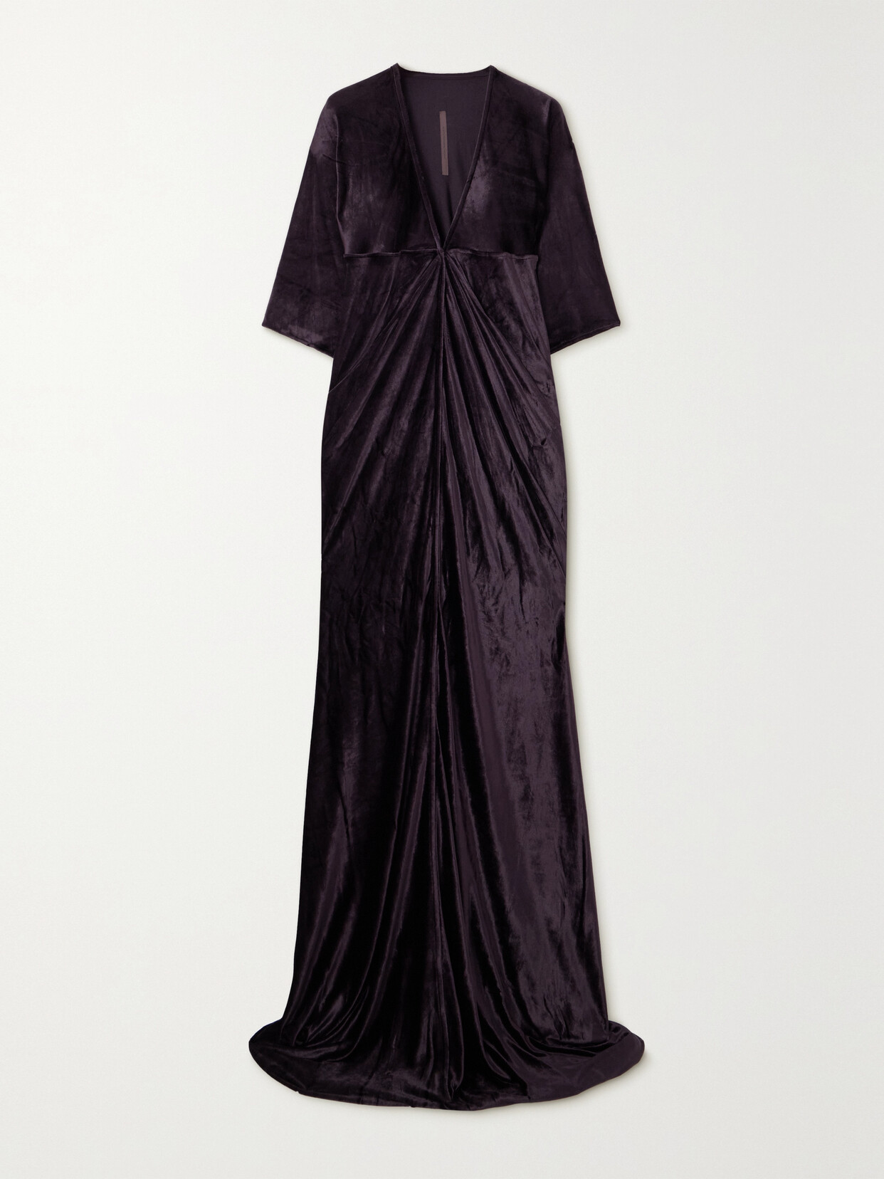 Rick Owens Em Draped Velvet Gown - Purple