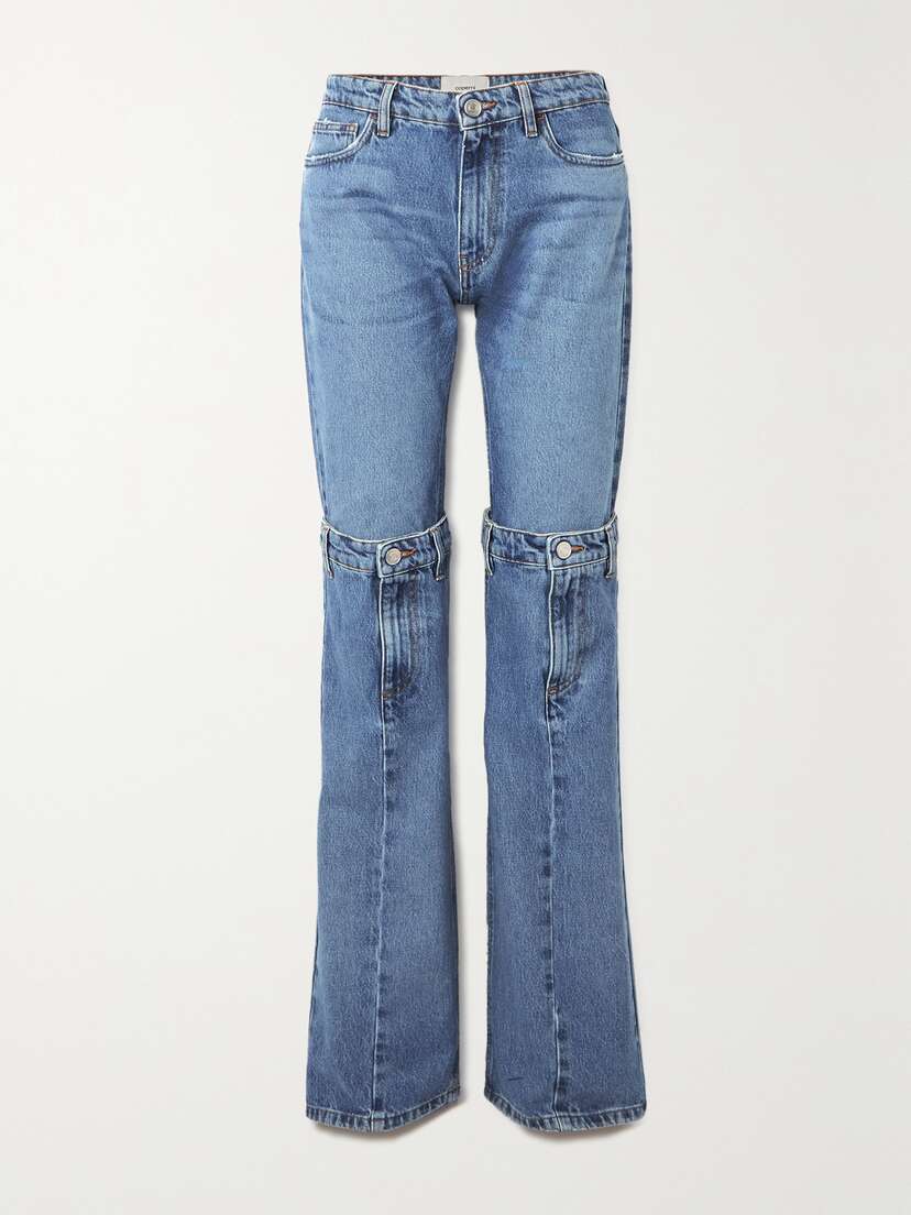 Coperni Layered Convertible Mid-rise Flared Jeans
