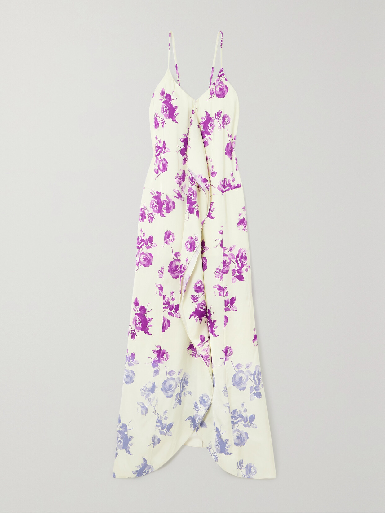 Jil Sander - Draped Floral-print Twill Maxi Dress - Multi