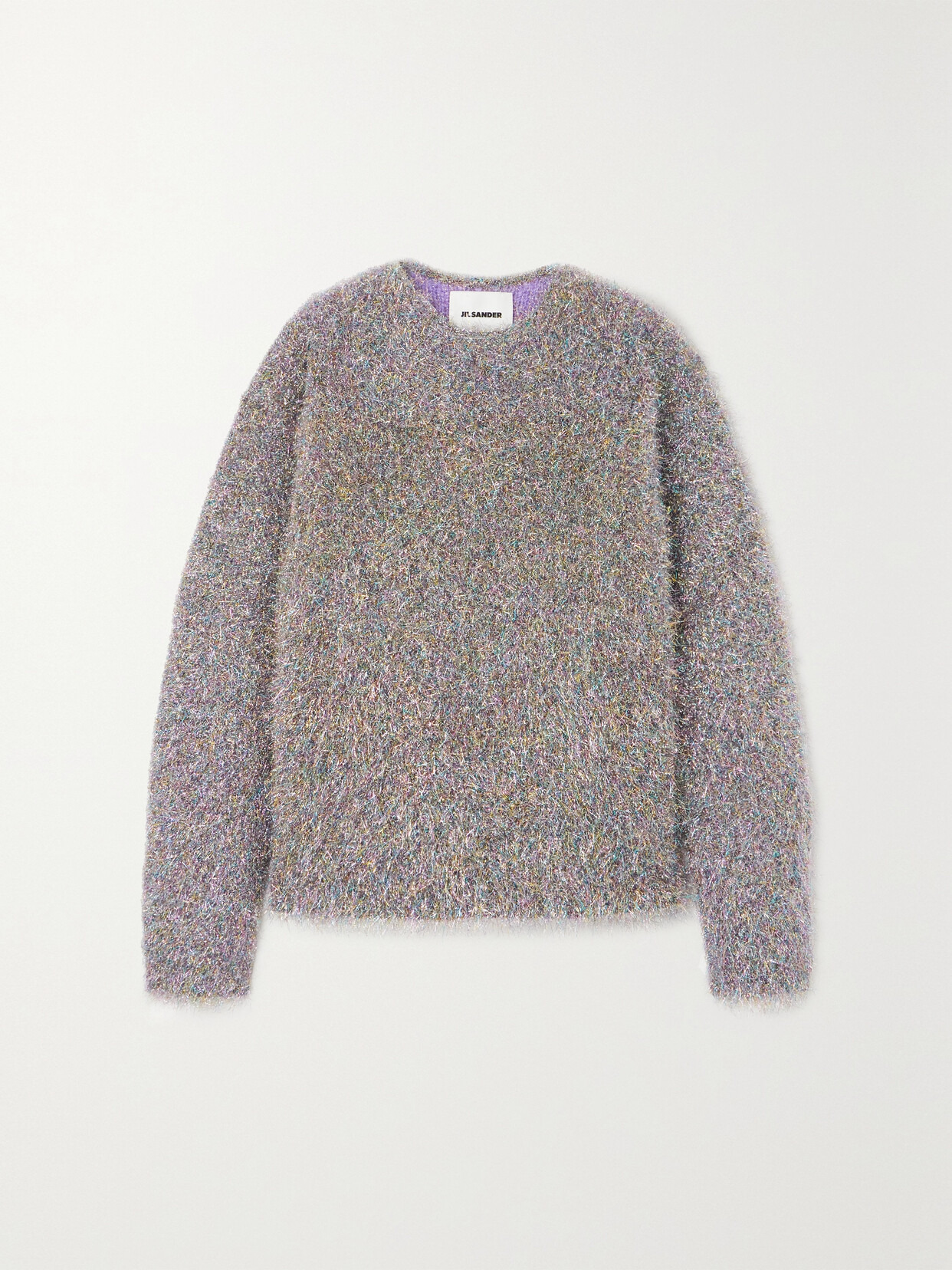 JIL SANDER METALLIC MOHAIR-BLEND SWEATER