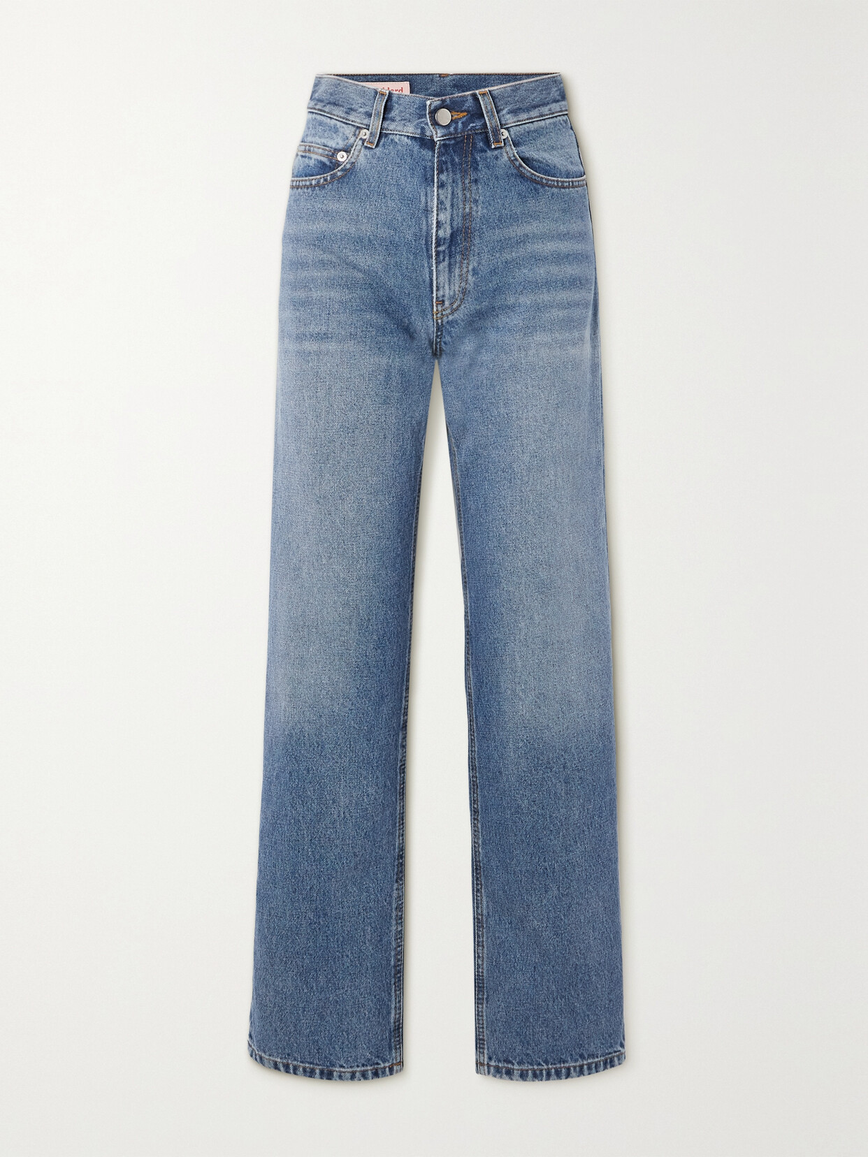 Shop Molly Goddard Lily High-rise Wide-leg Jeans In Blue