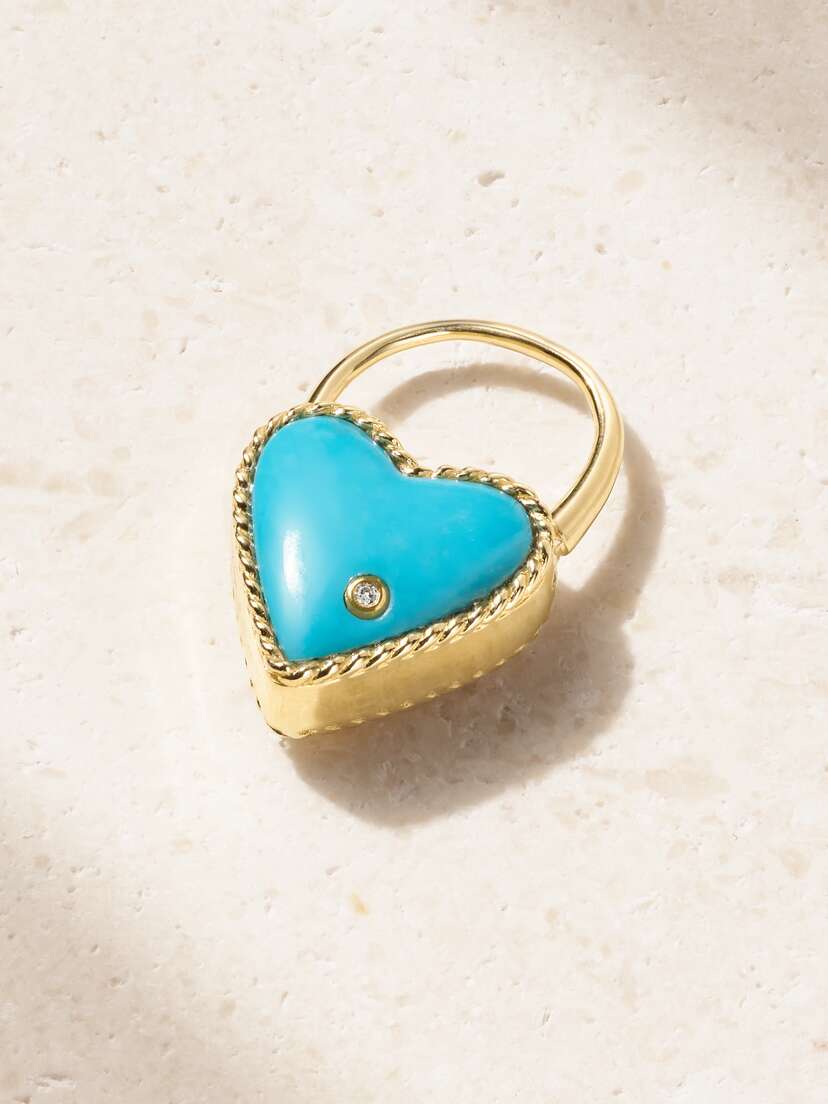 Yvonne Léon 9-karat Gold, Turquoise And Diamond Single Earring