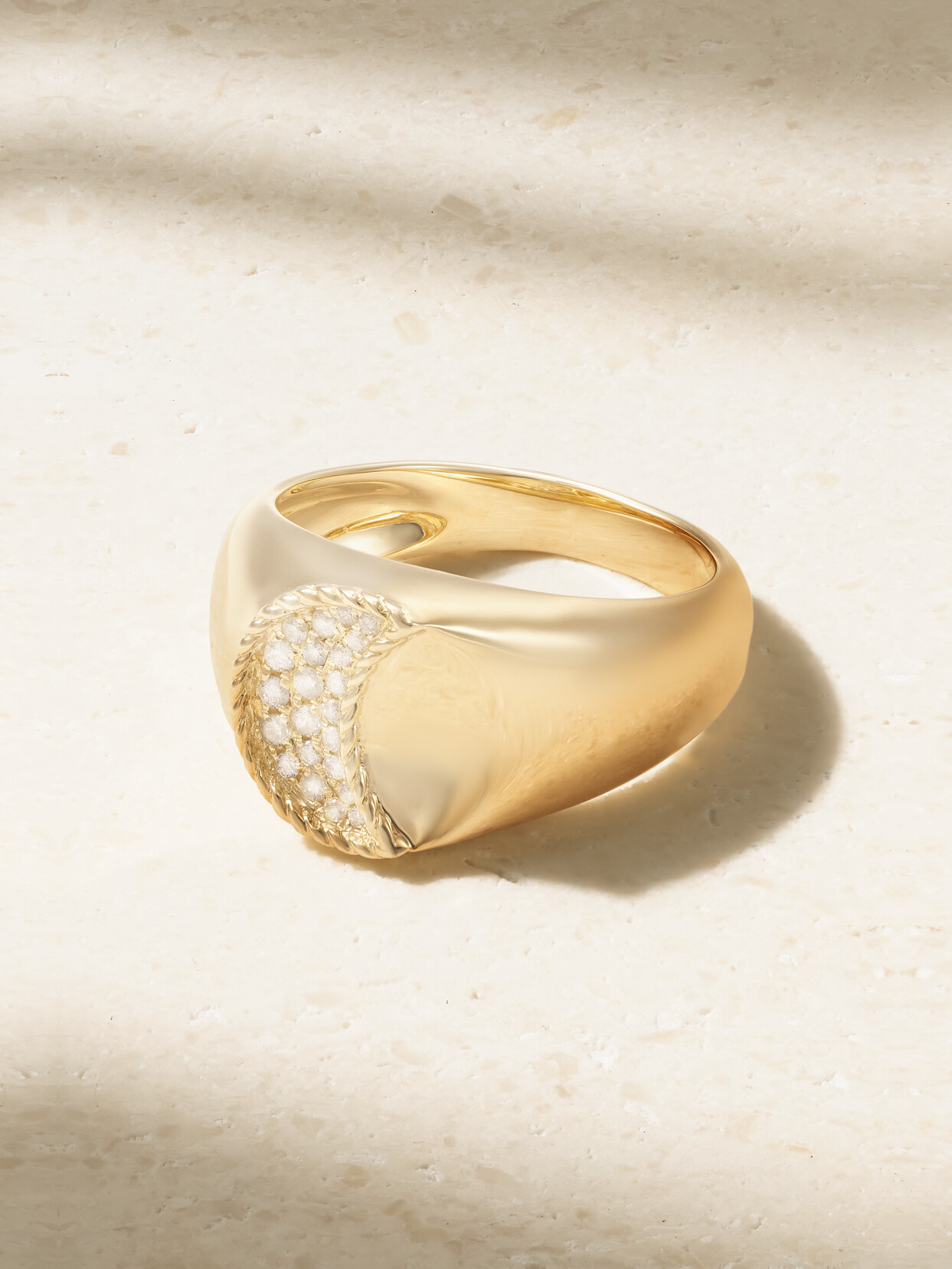 Yvonne Léon - Chevaliere Lune 9-karat Gold Diamond Ring - 3