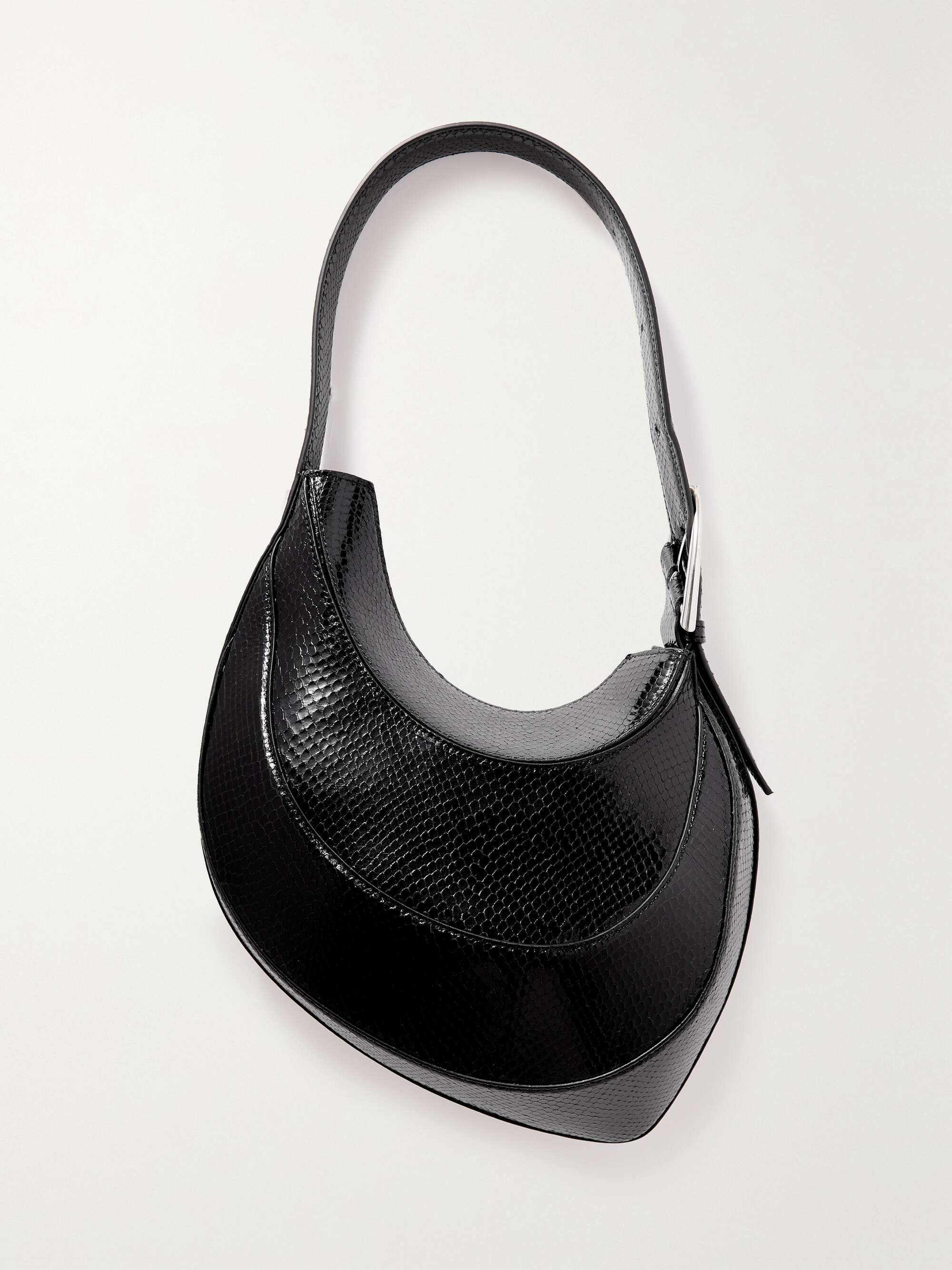 MUGLER Spiral Curve 02 small snake-effect leather shoulder bag | NET-A ...