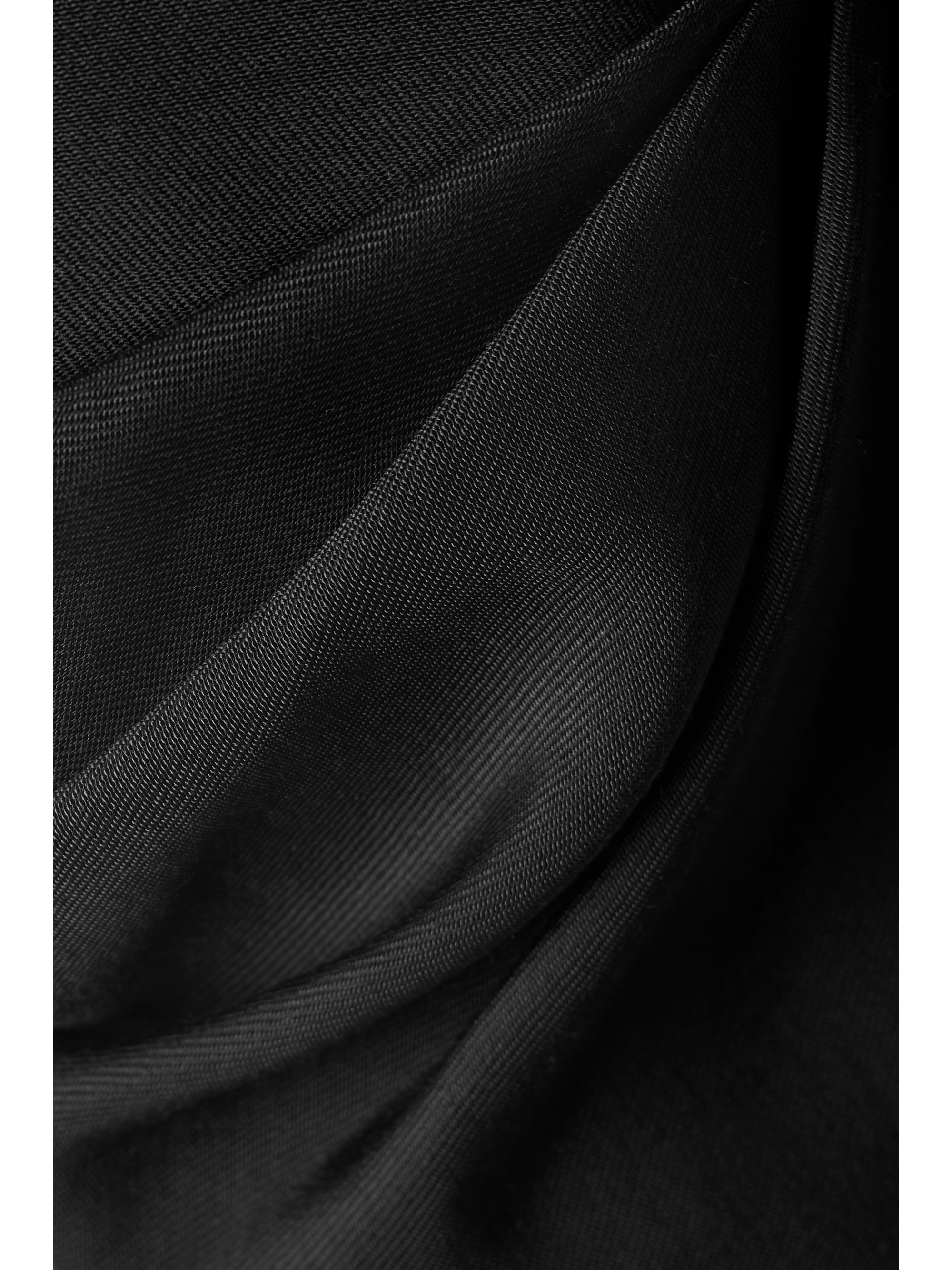 Mugler Strapless asymmetric gathered twill mini dress thumbnail