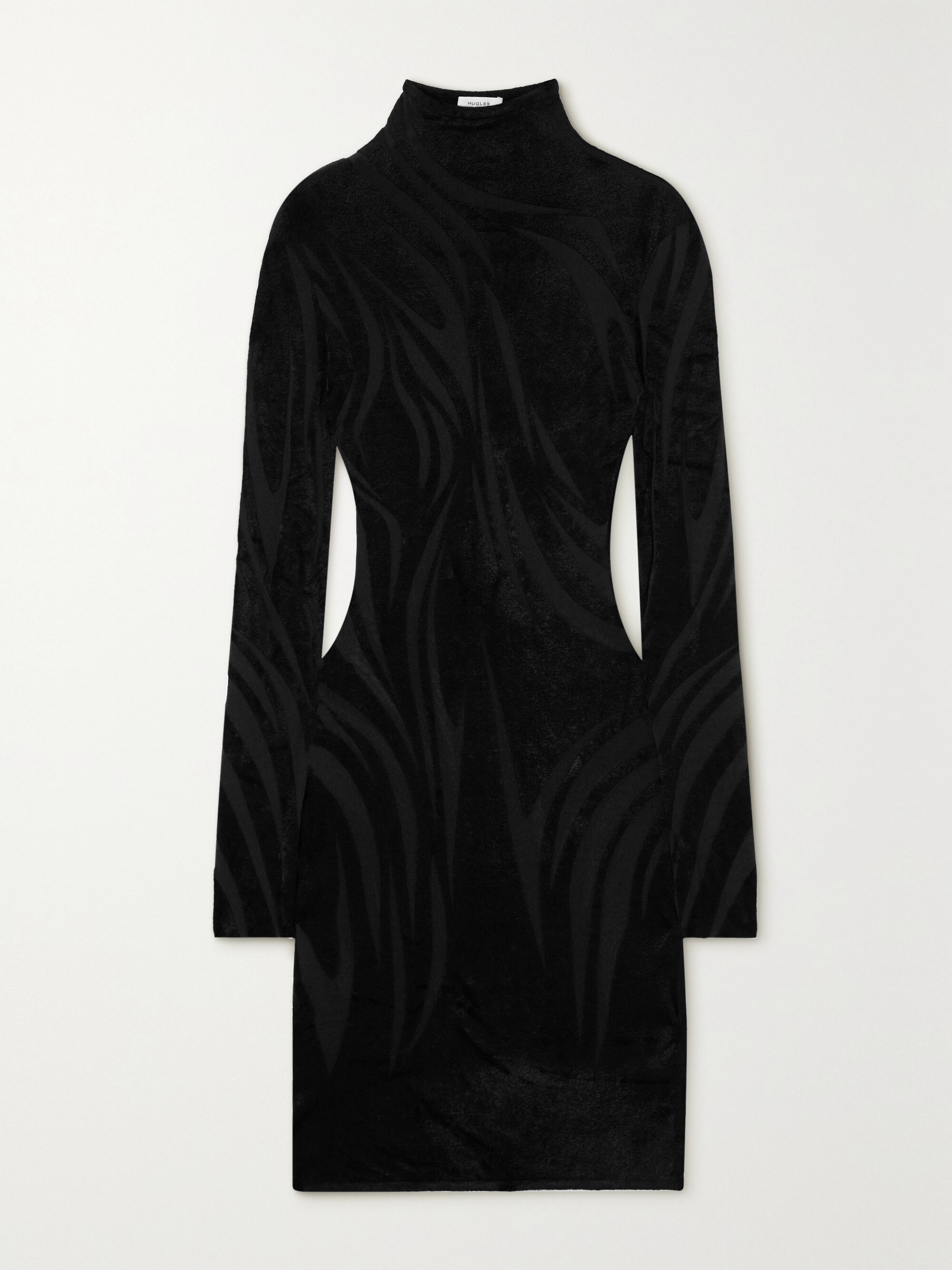 Mugler Chenille turtleneck mini dress thumbnail
