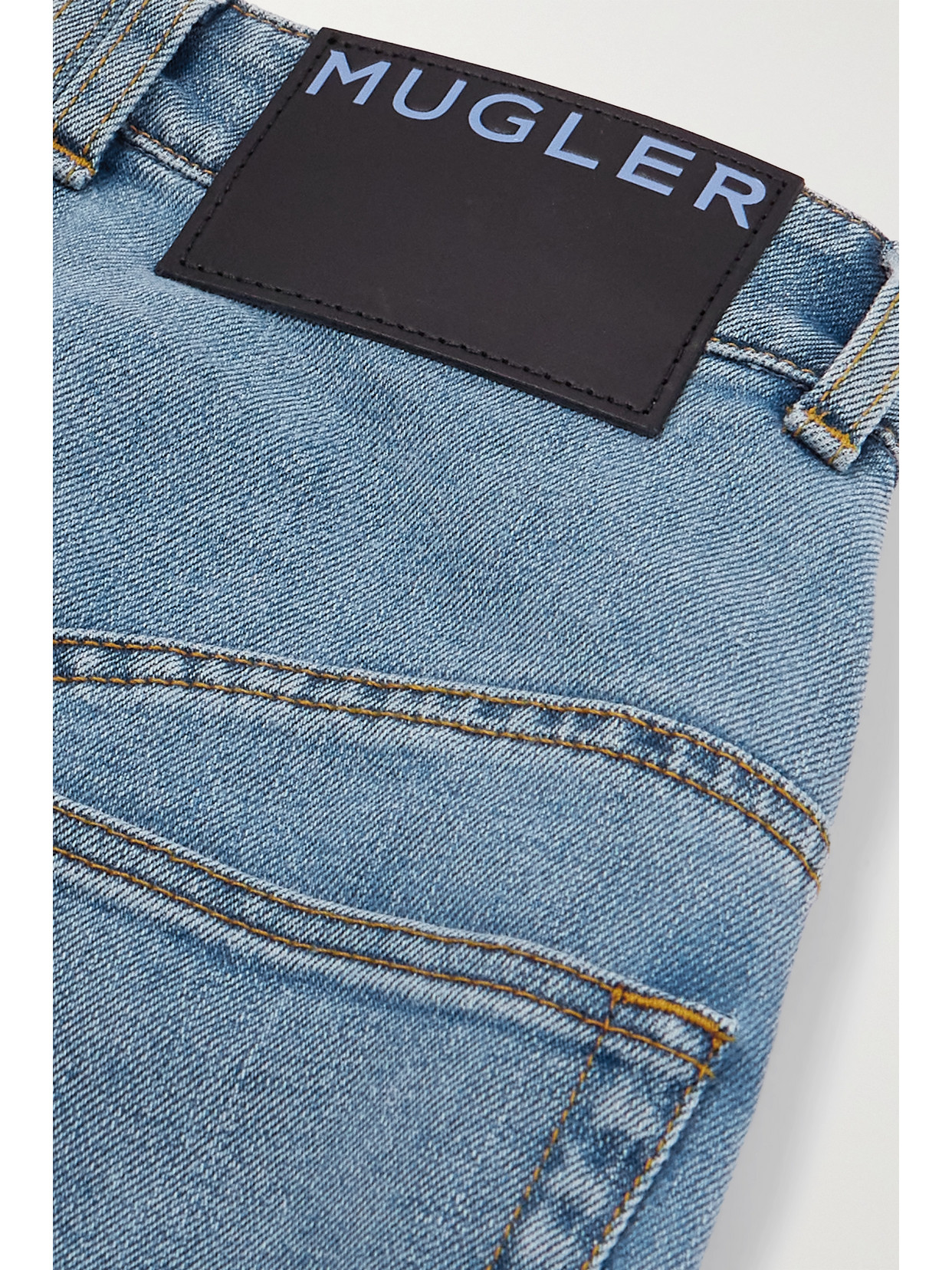 Mugler Seam-detail Flared Jeans In Blue