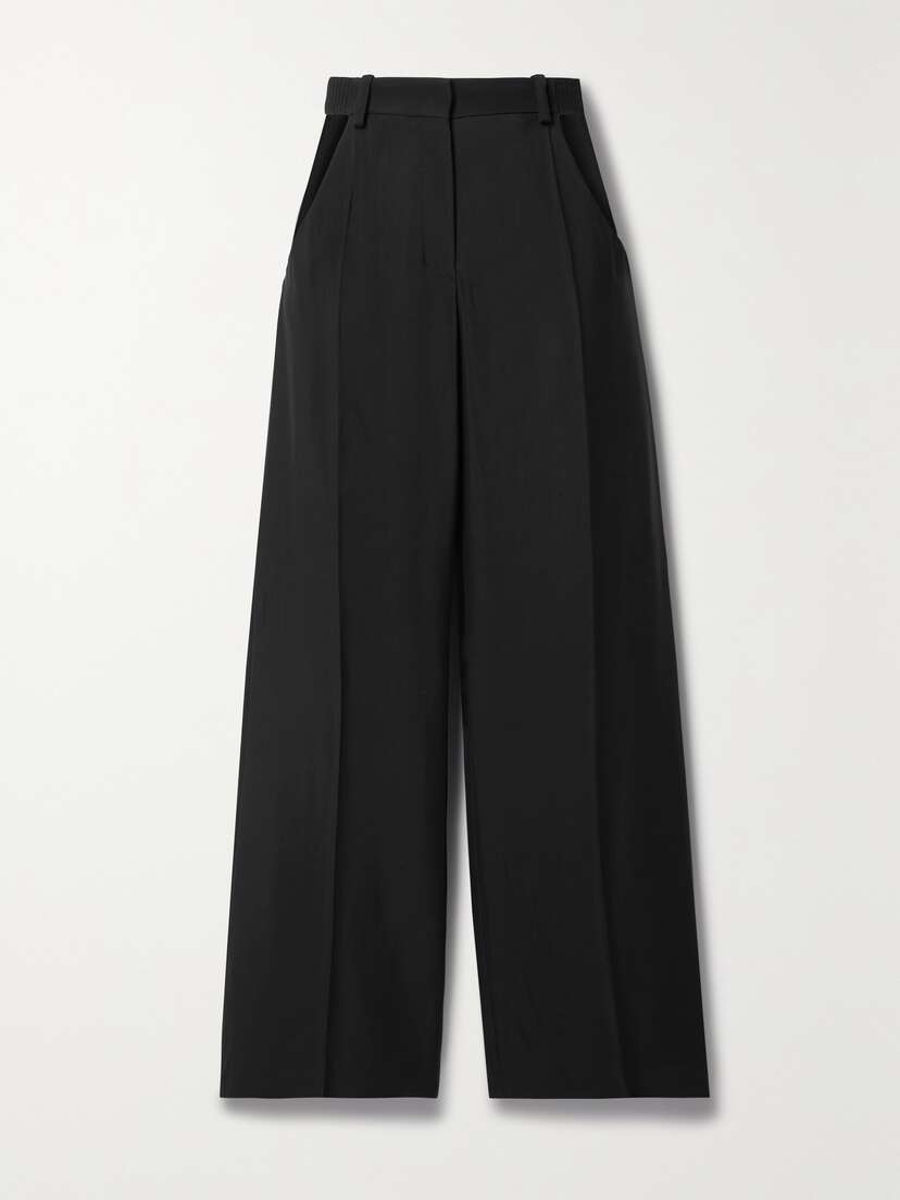 Mugler Cutout Twill Straight-leg Pants