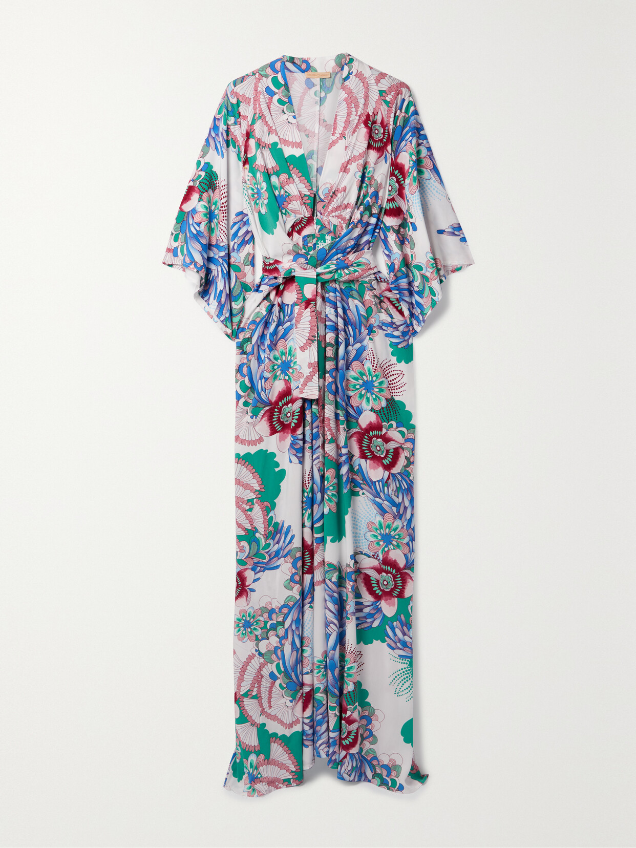 Melissa Odabash Wisdom Printed Voile Midi Dress In White