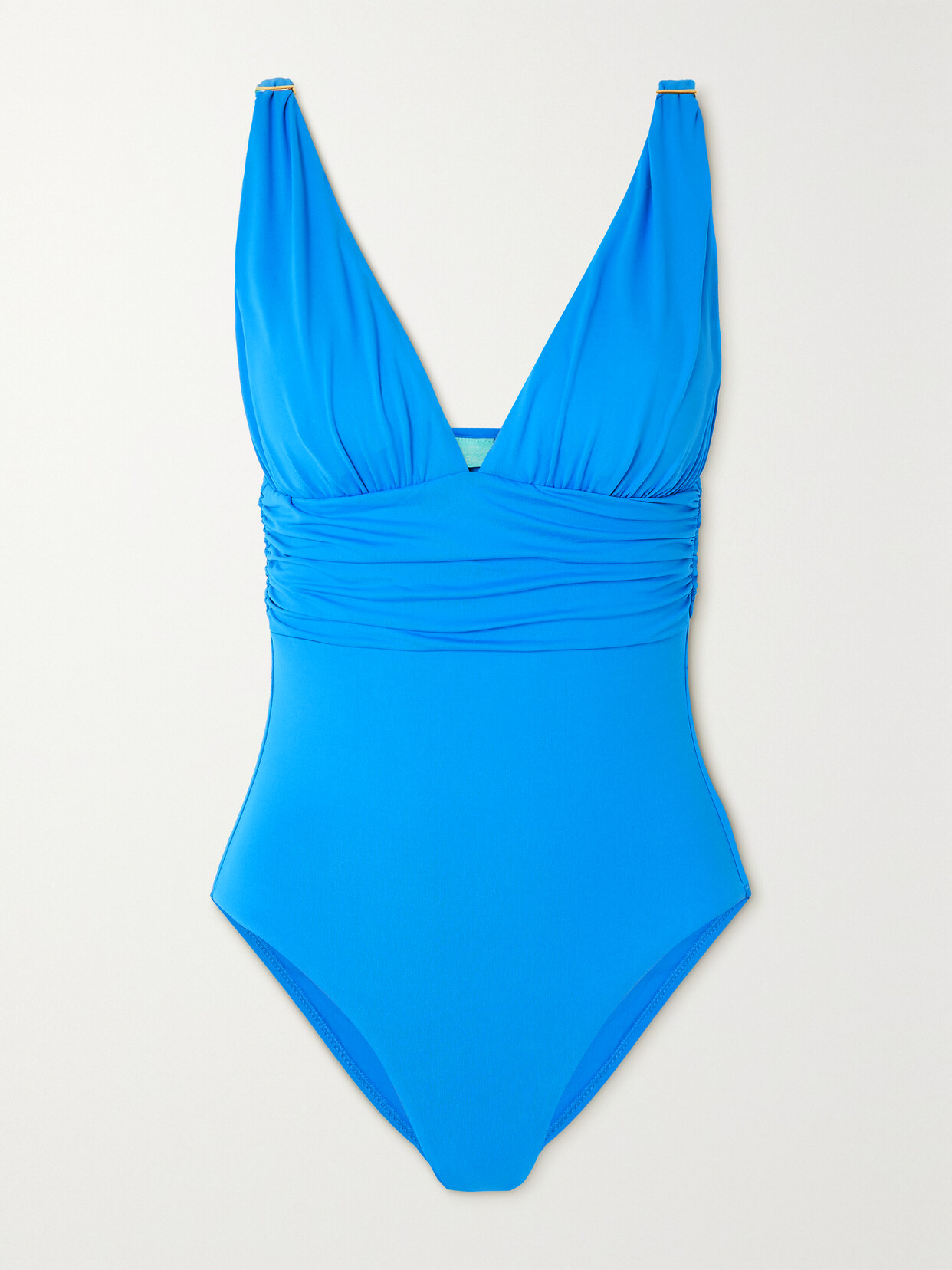 Melissa Odabash Panarea Ruched Swimsuit - Blue