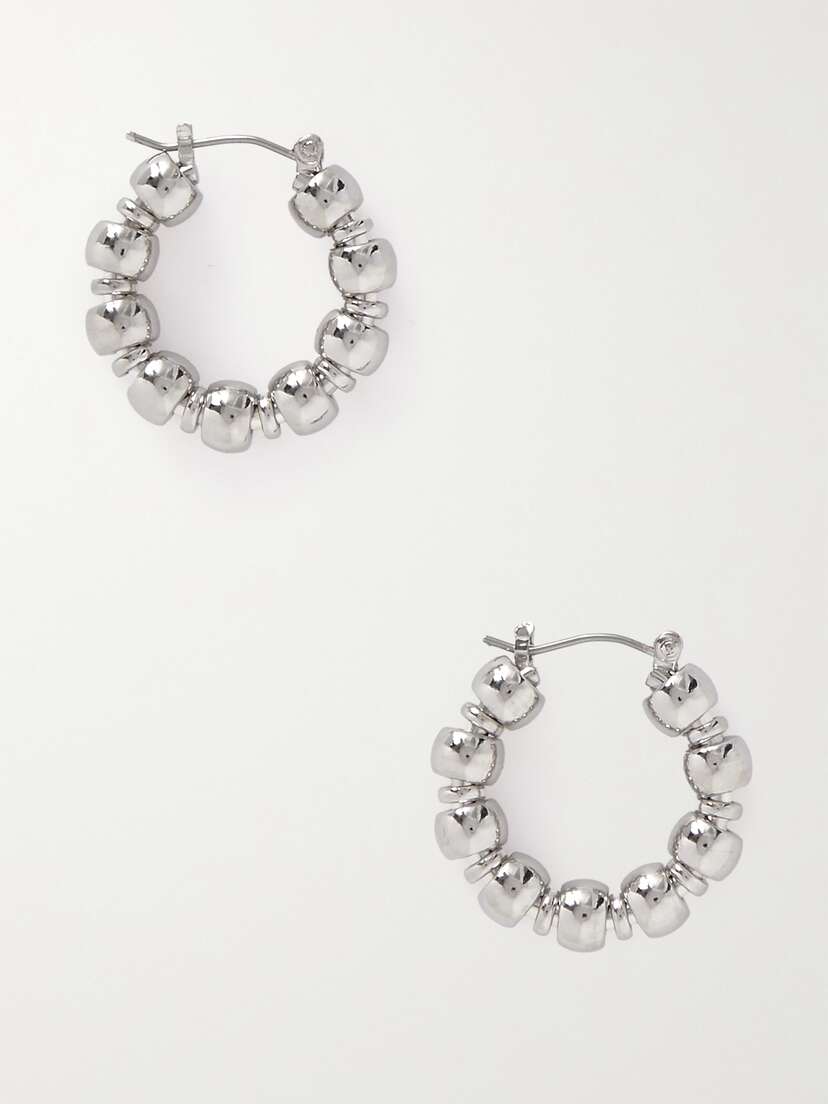 Laura Lombardi + Net Sustain Maremma Platinum-plated Recycled Hoop Earrings