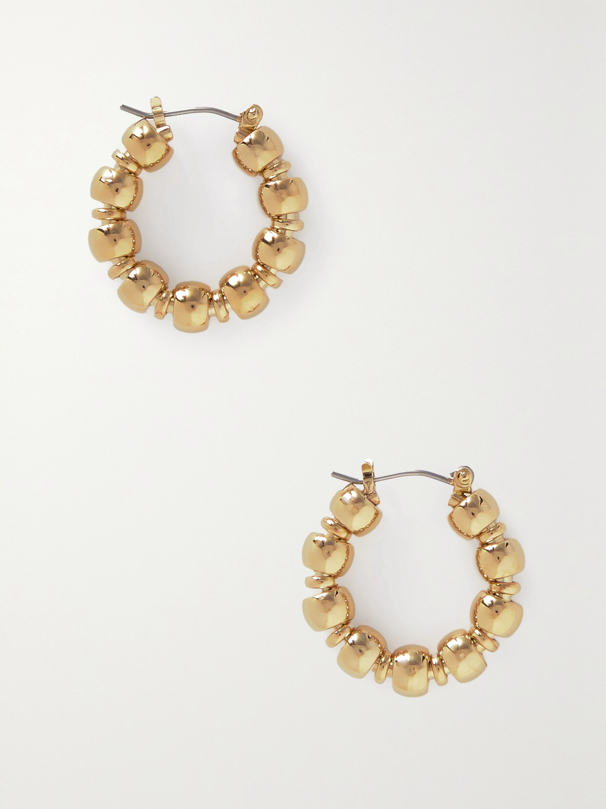 Laura Lombardi Maremma Recycled Gold-plated Hoop Earrings In Metallic