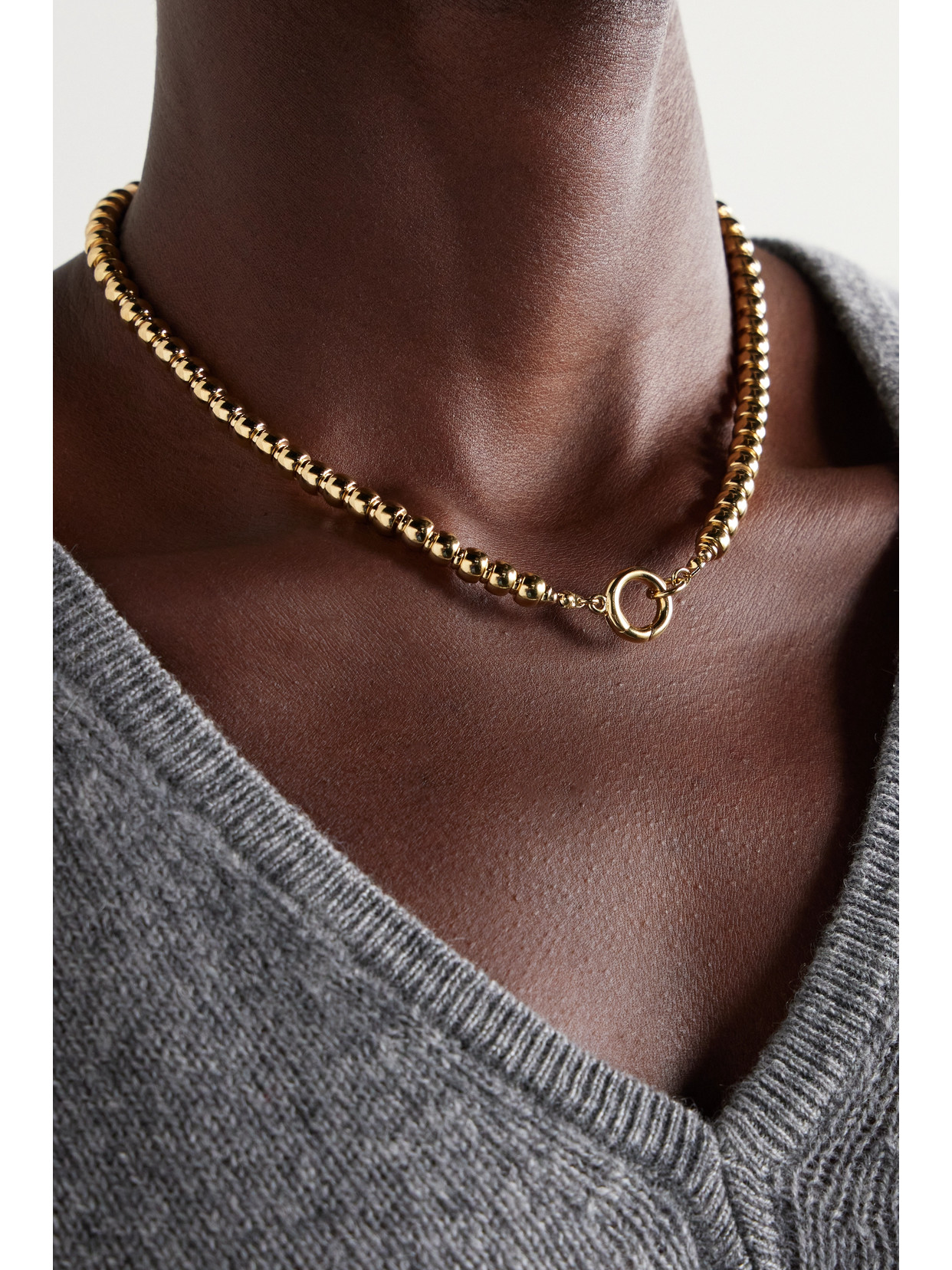 Shop Laura Lombardi Maremma Recycled Gold-plated Necklace In Metallic