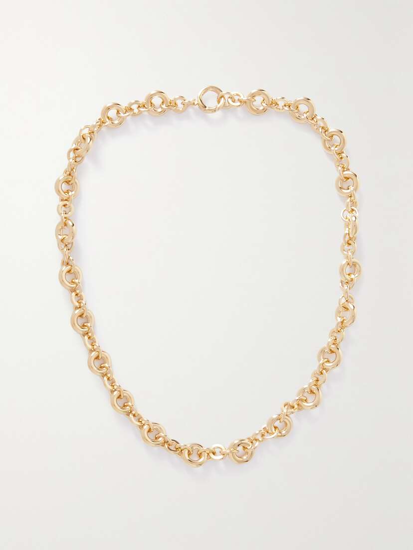 Laura Lombardi + Net Sustain Isola Gold-plated Recycled Necklace