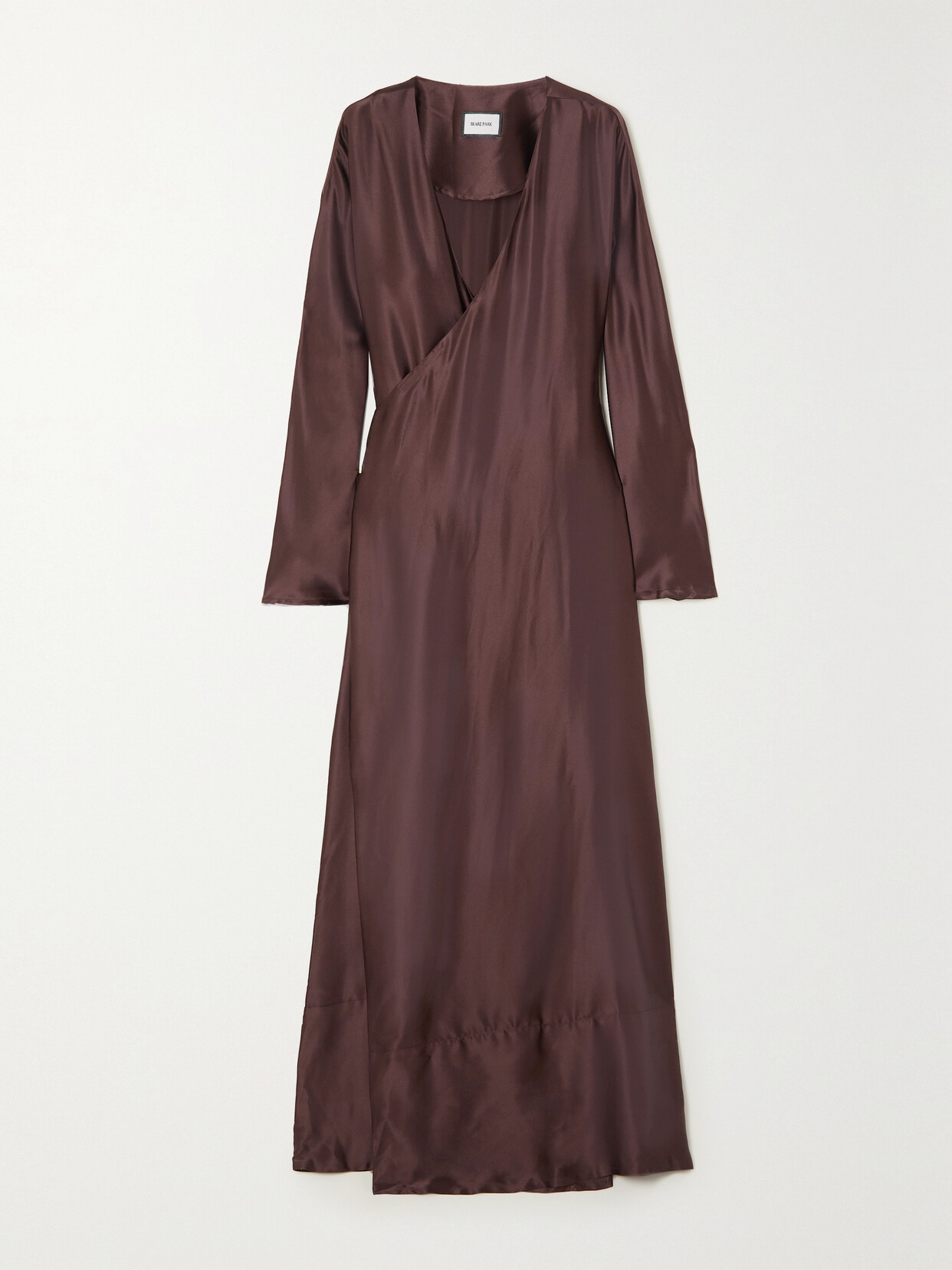 BEARE PARK Silk-satin Maxi Wrap Dress