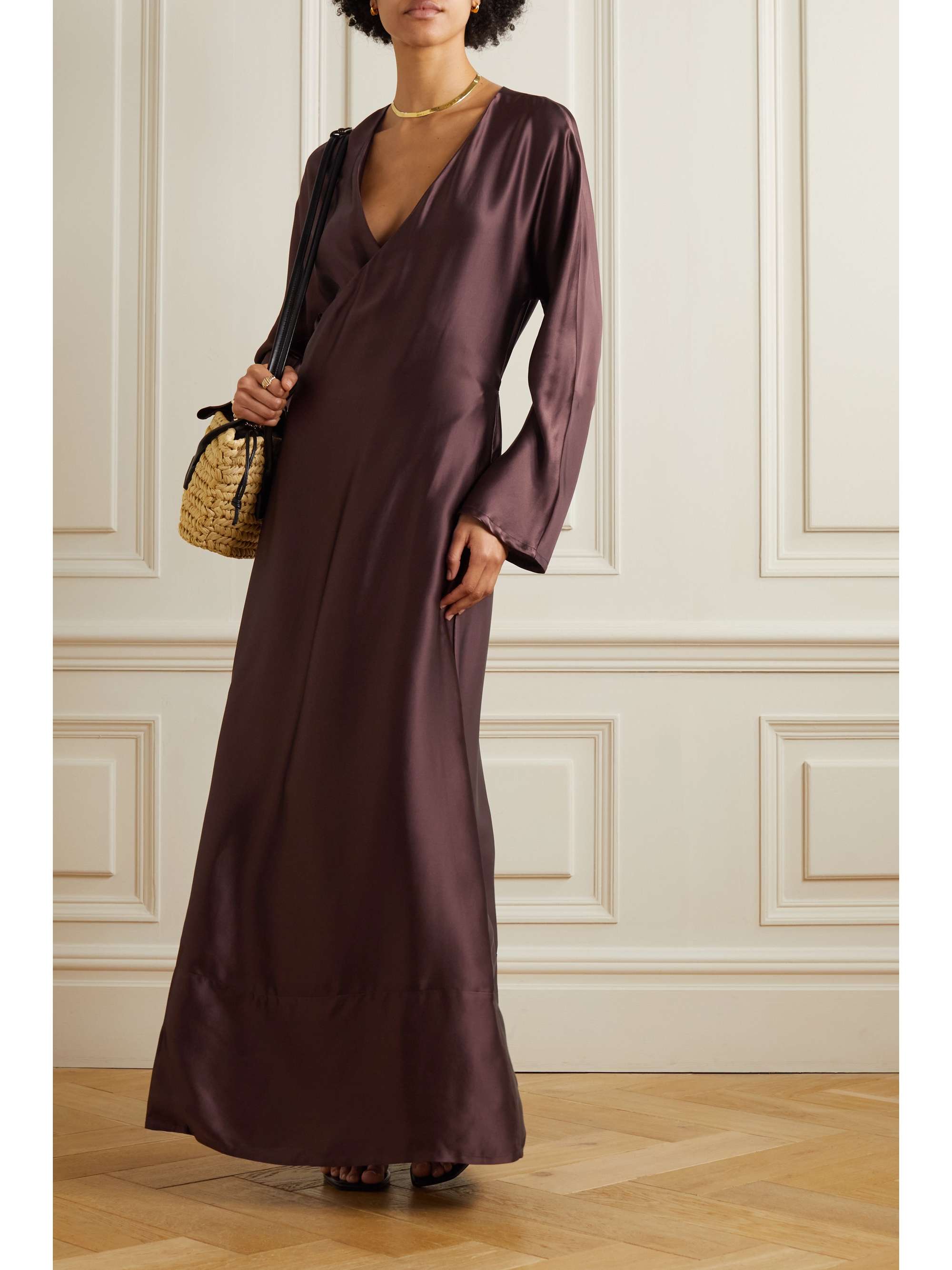Long clearance wrap dress