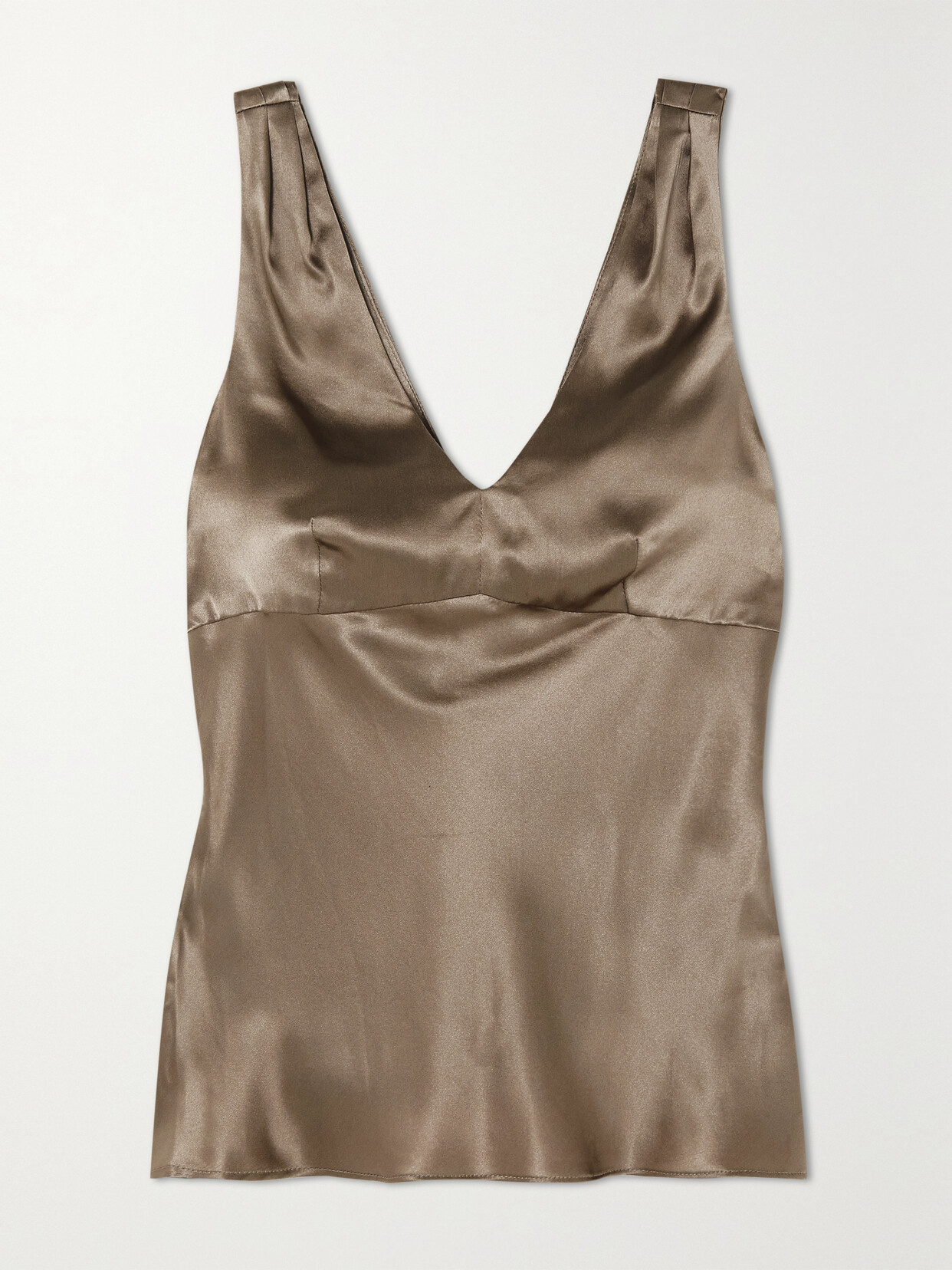 BEARE PARK - Silk-satin Top - Brown