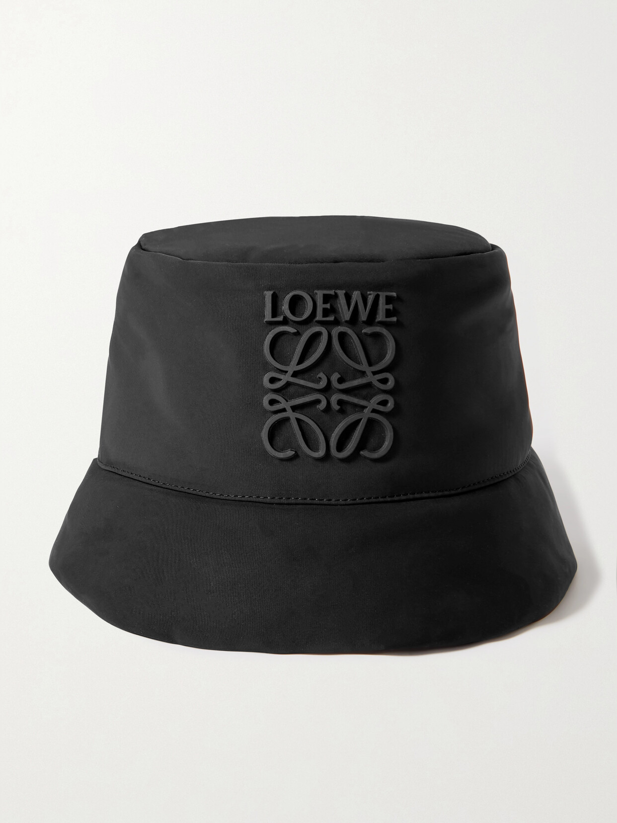 Loewe Appliquéd Padded Shell Bucket Hat In Black