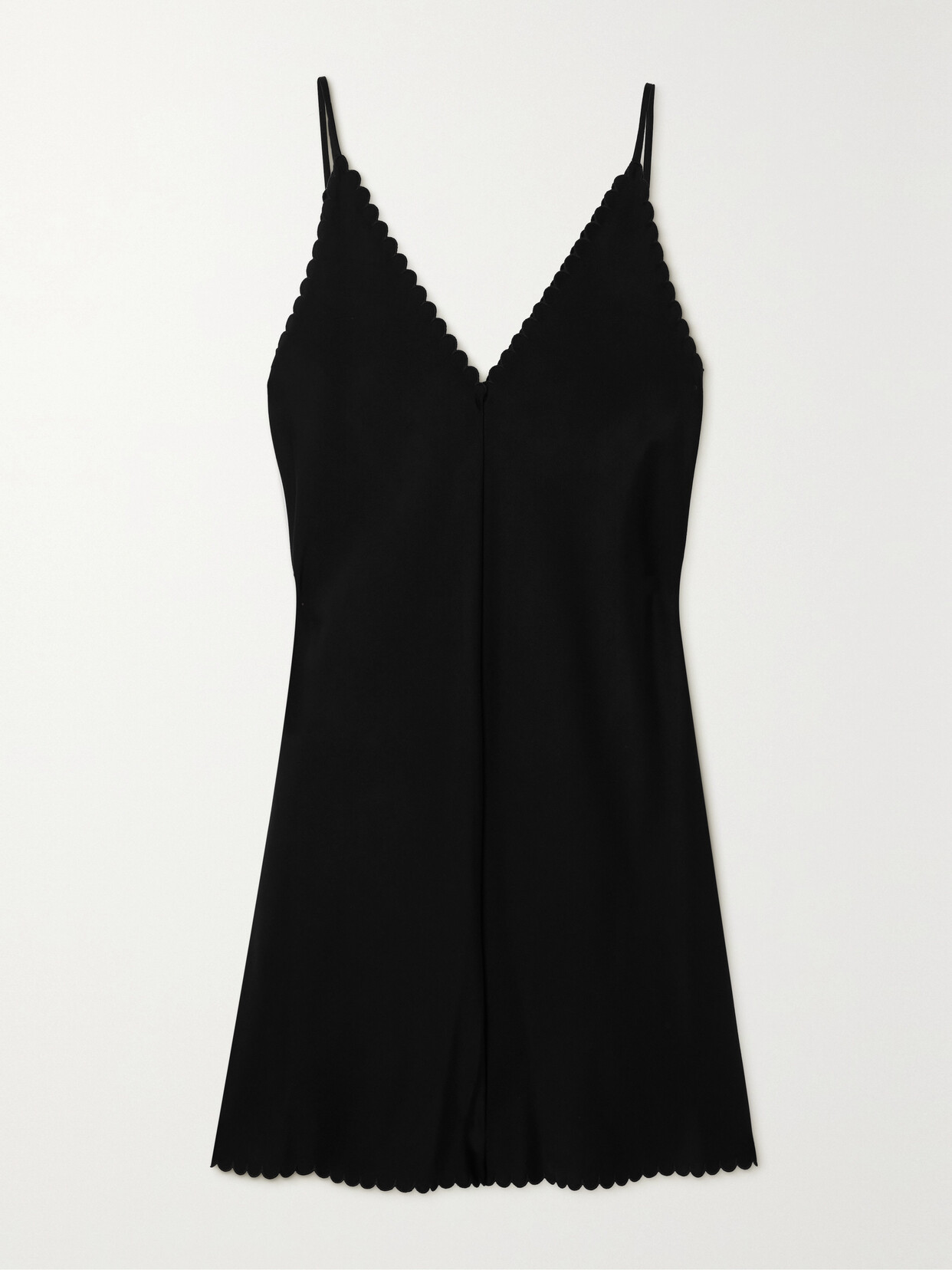 Jil Sander Scalloped Satin Mini Dress