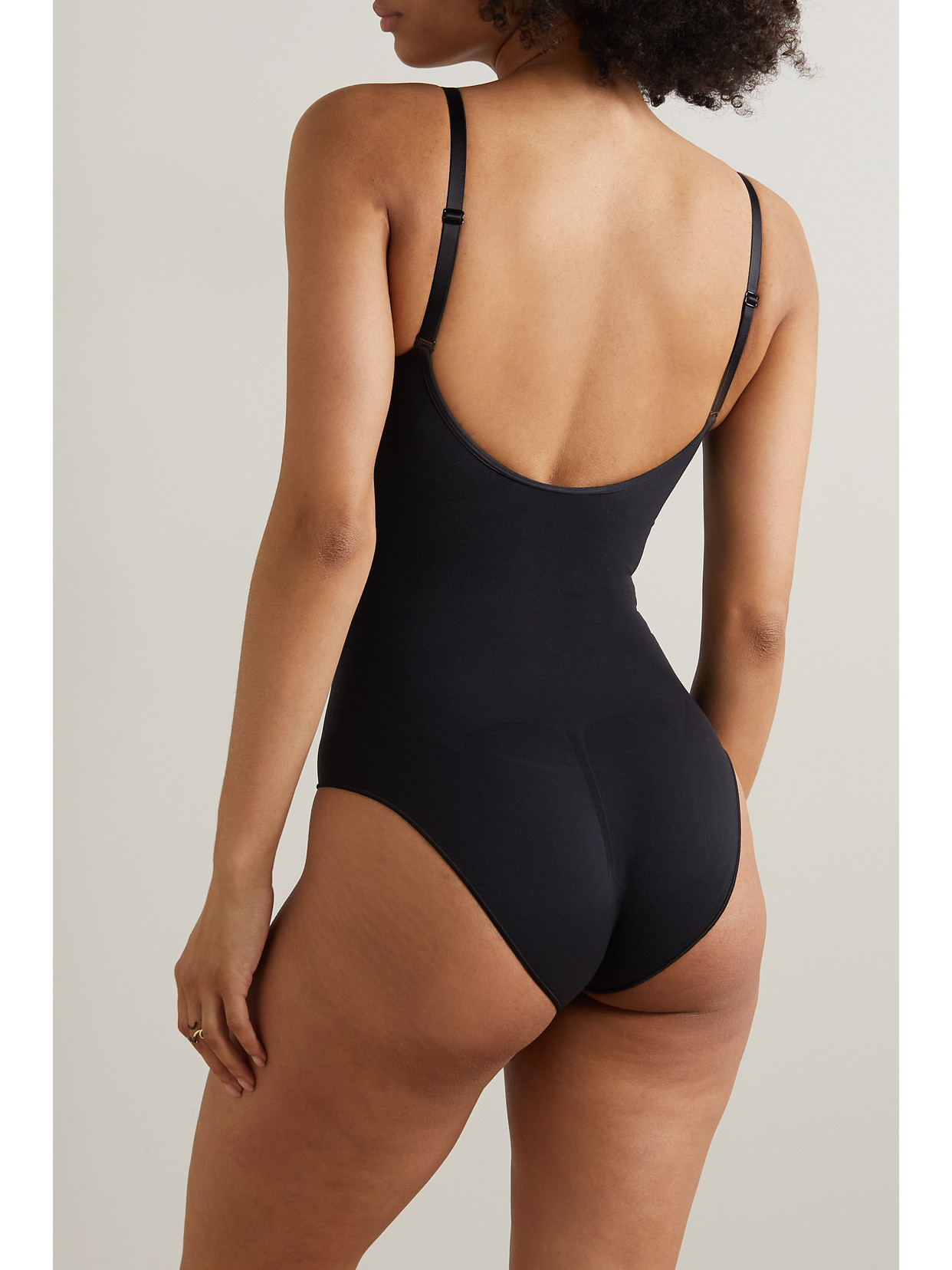 Shop Skims Seamless Sculpt Brief Bodysuit In Black