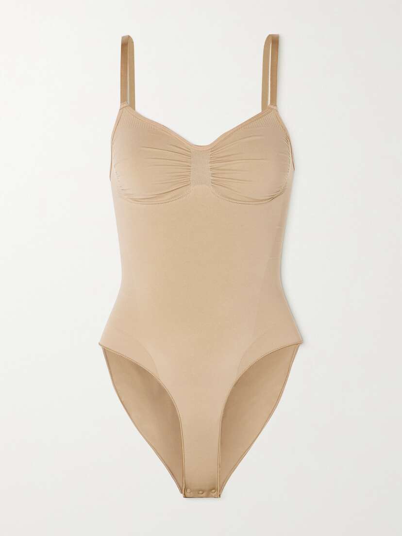 Skims Seamless Sculpt Brief Bodysuit - Clay