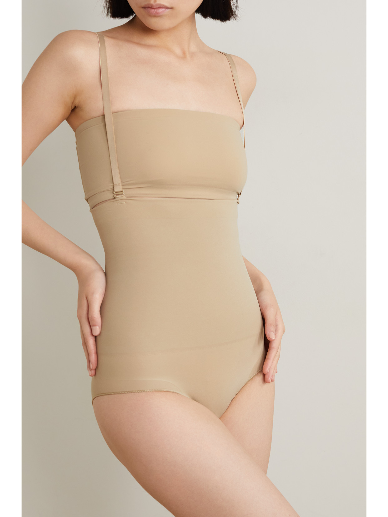 Shop Skims Core Control High Waist Briefs In Neutrals