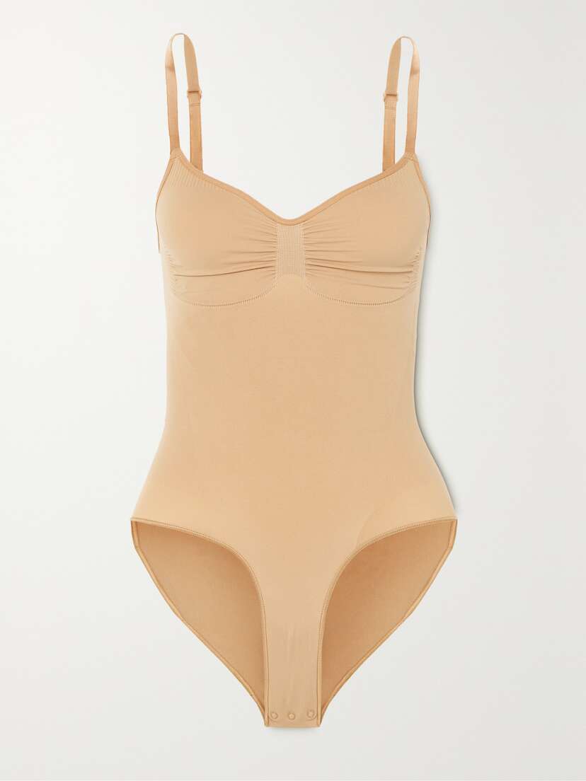 Skims Seamless Sculpt Brief Bodysuit - Ochre