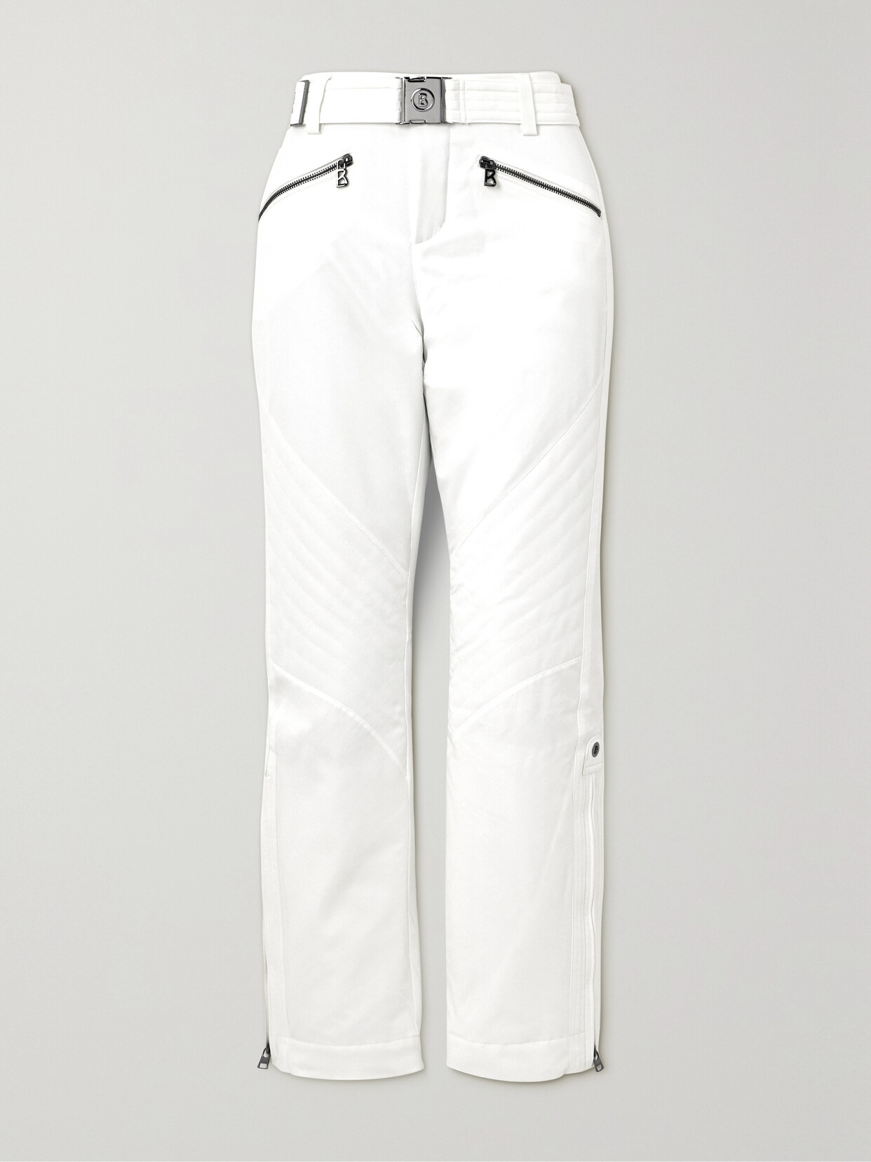 Shop Bogner Fraenzi Belted Slim-leg Ski Pants In Off-white