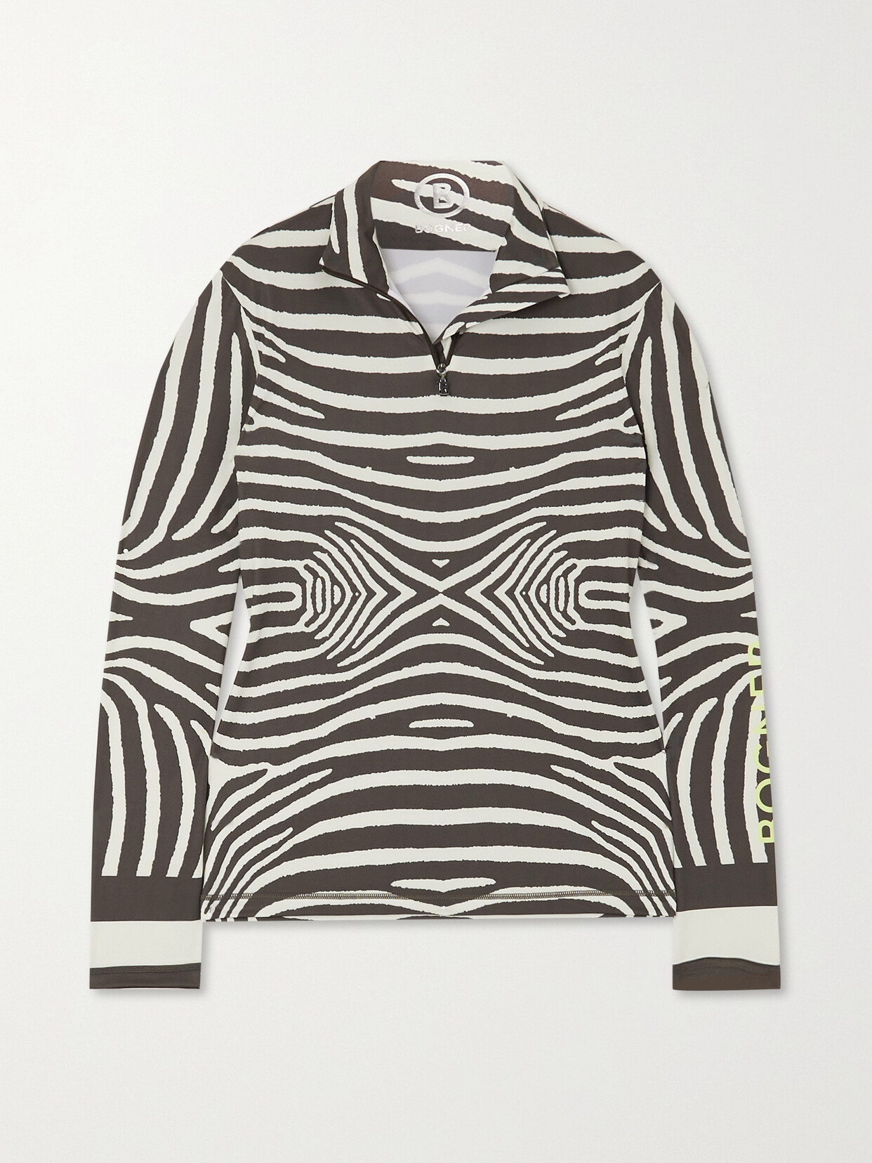 Bogner Beline Zebra-print Stretch-jersey Base Layer In Black