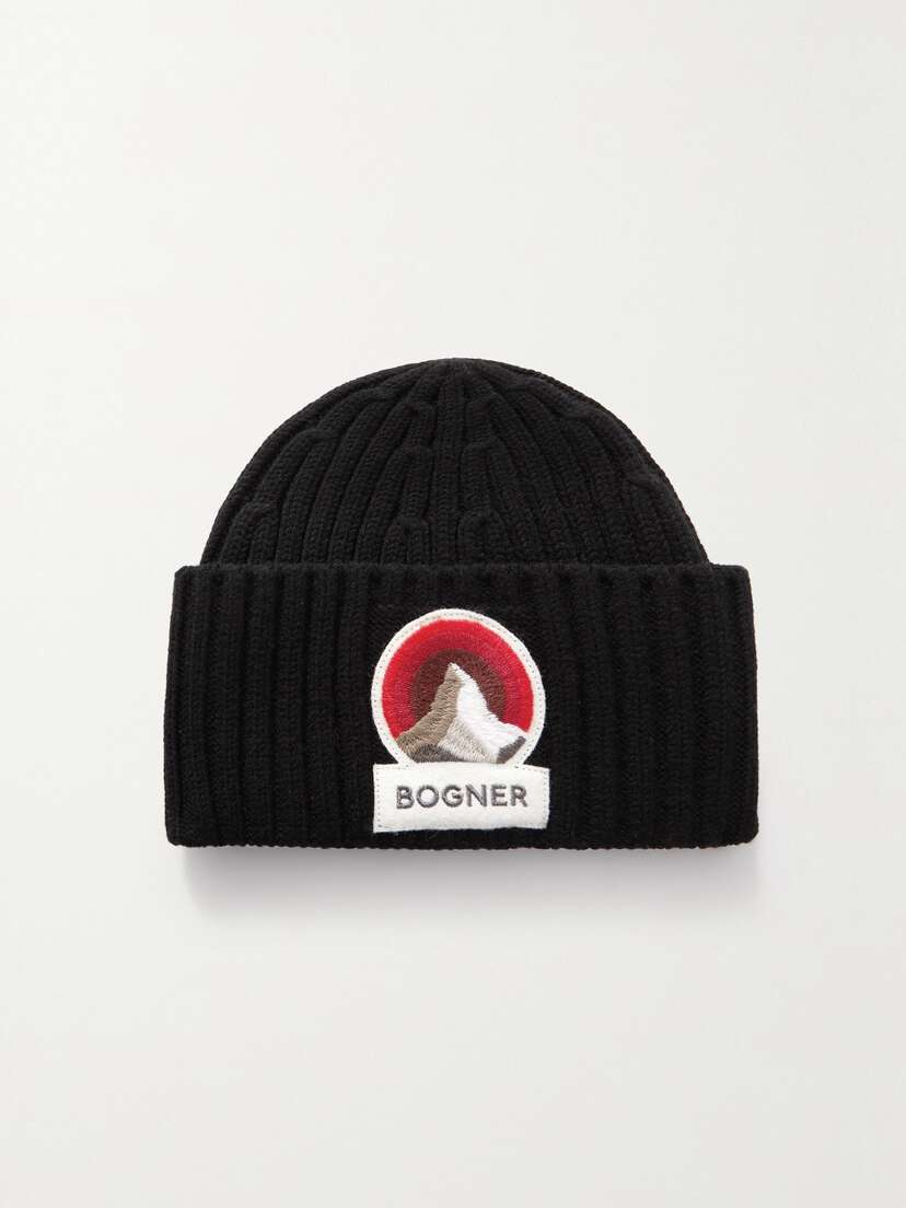 Bogner Bony Appliquéd Ribbed-knit Beanie