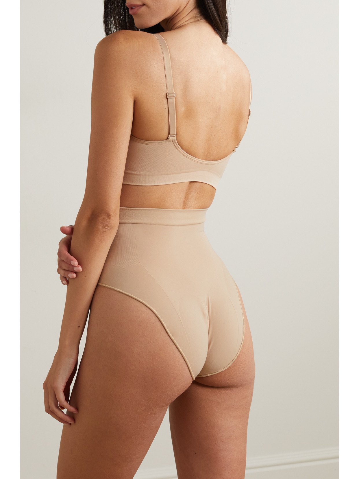 Shop Skims Seamless Sculpt Bralette In Neutrals