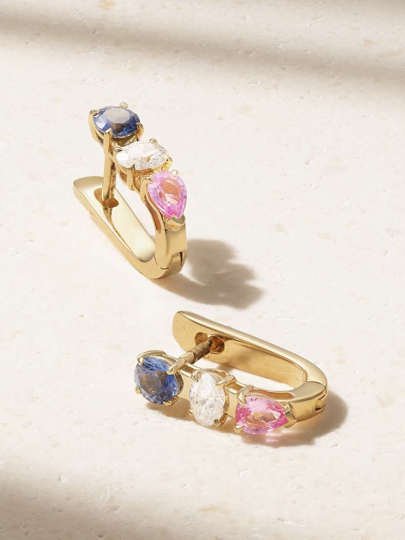 Sorellina Nomad 18-karat Gold, Sapphire And Diamond Earrings