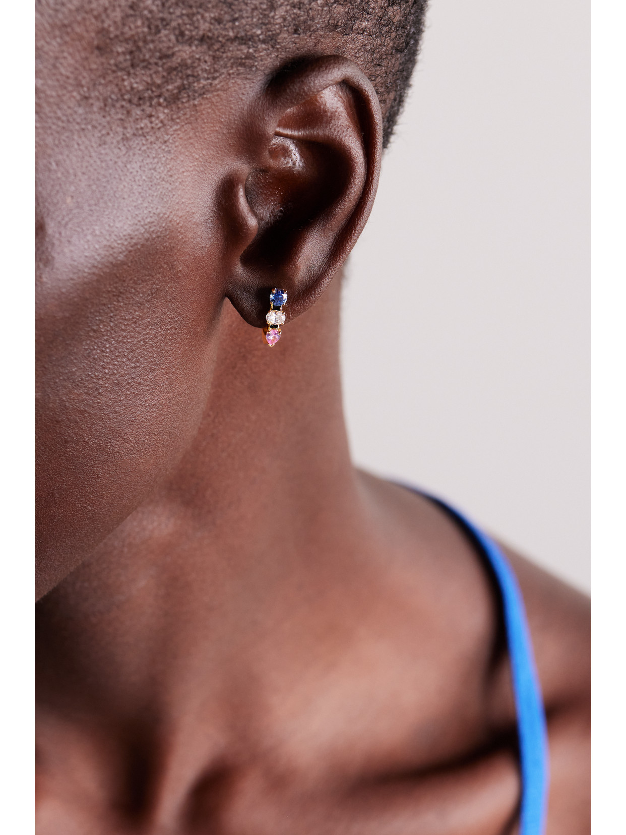 Sorellina Nomad 18-karat Gold, Sapphire And Diamond Earrings In Gold
