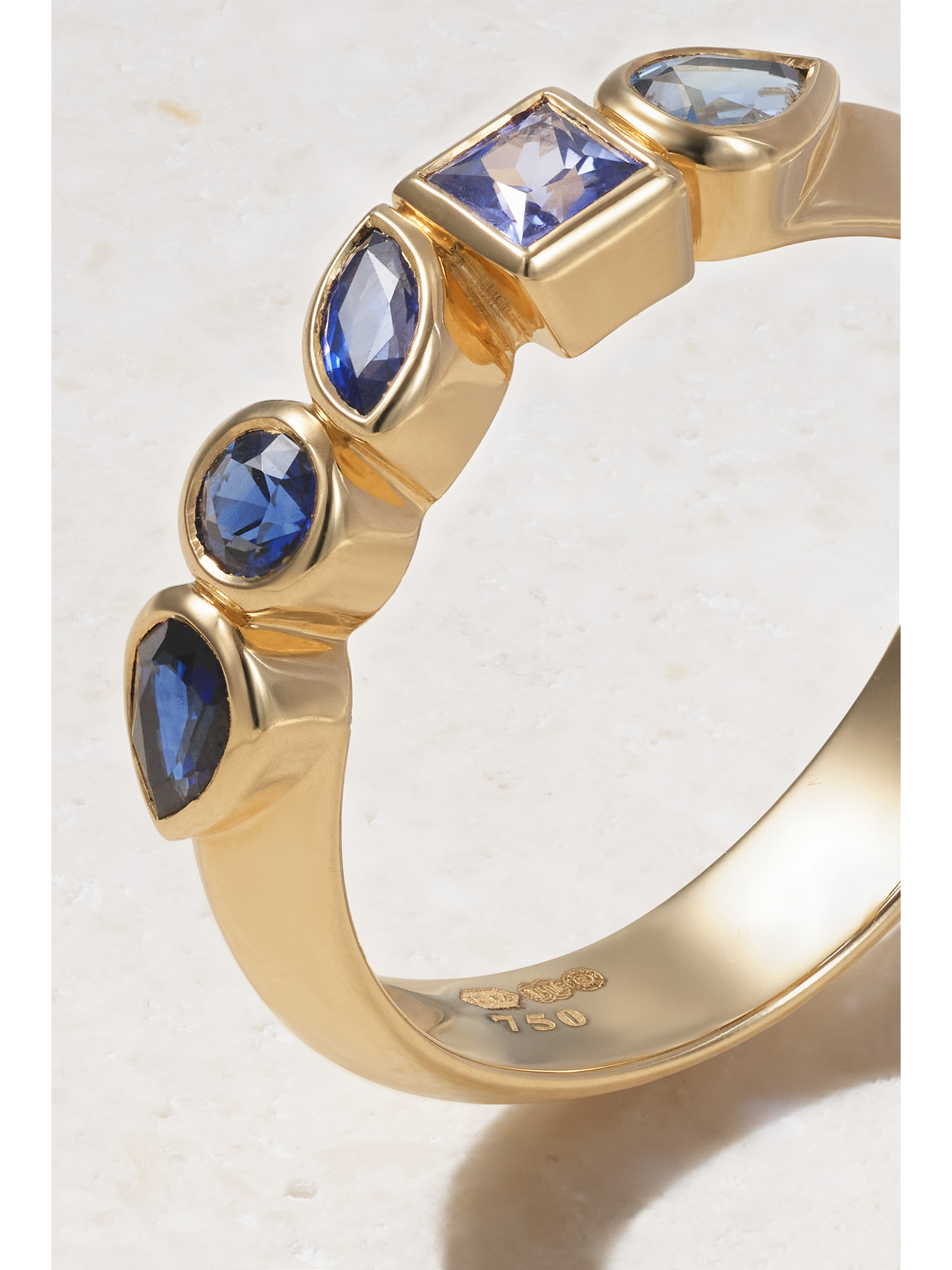 Shop Sorellina Monroe 18-karat Gold Sapphire Ring