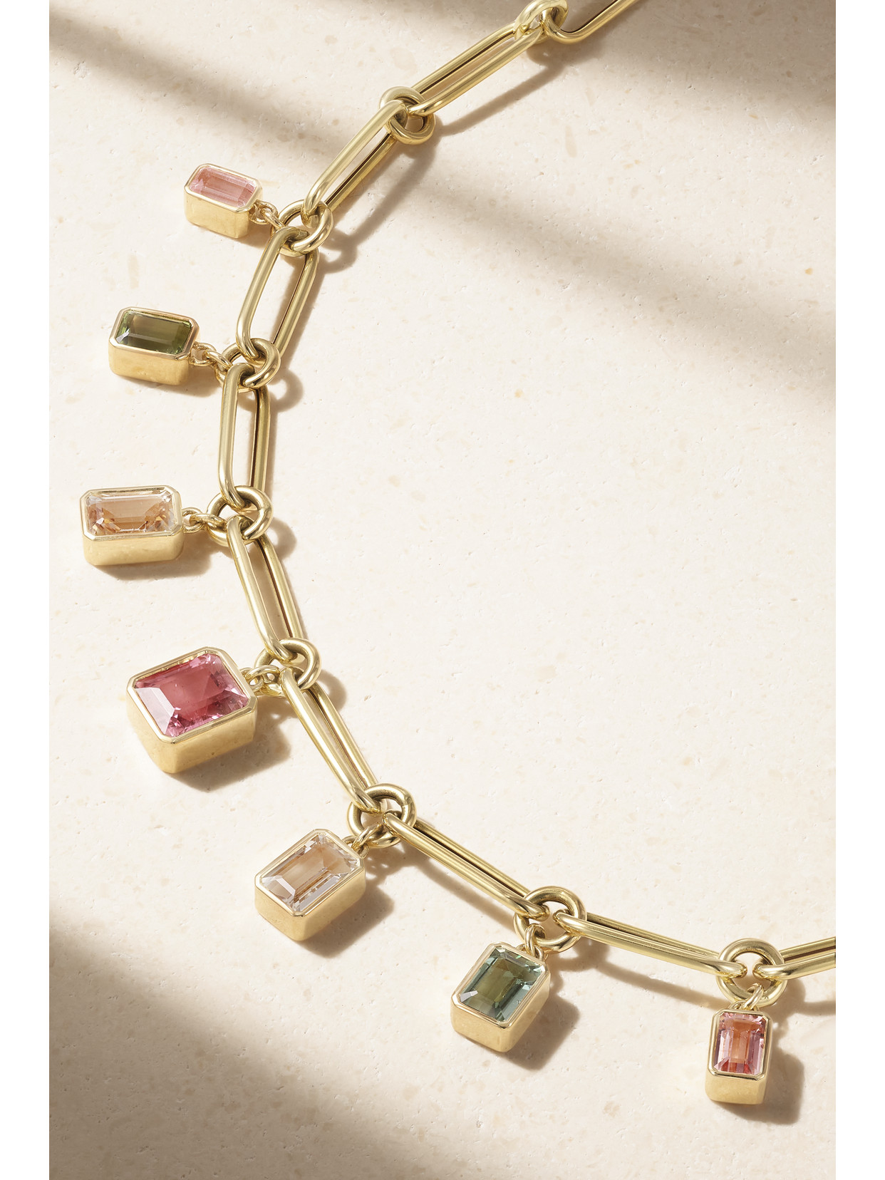 Shop Sorellina Nomad 18-karat Gold Tourmaline Necklace