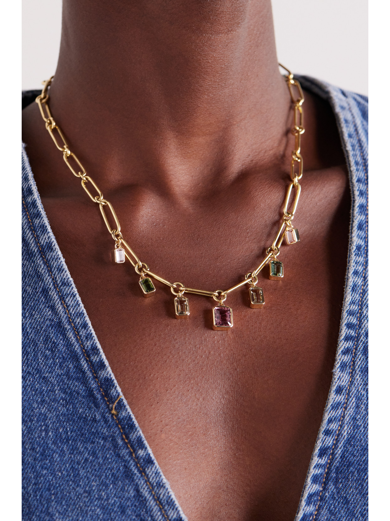 Sorellina Nomad 18-karat Gold Tourmaline Necklace In Gold